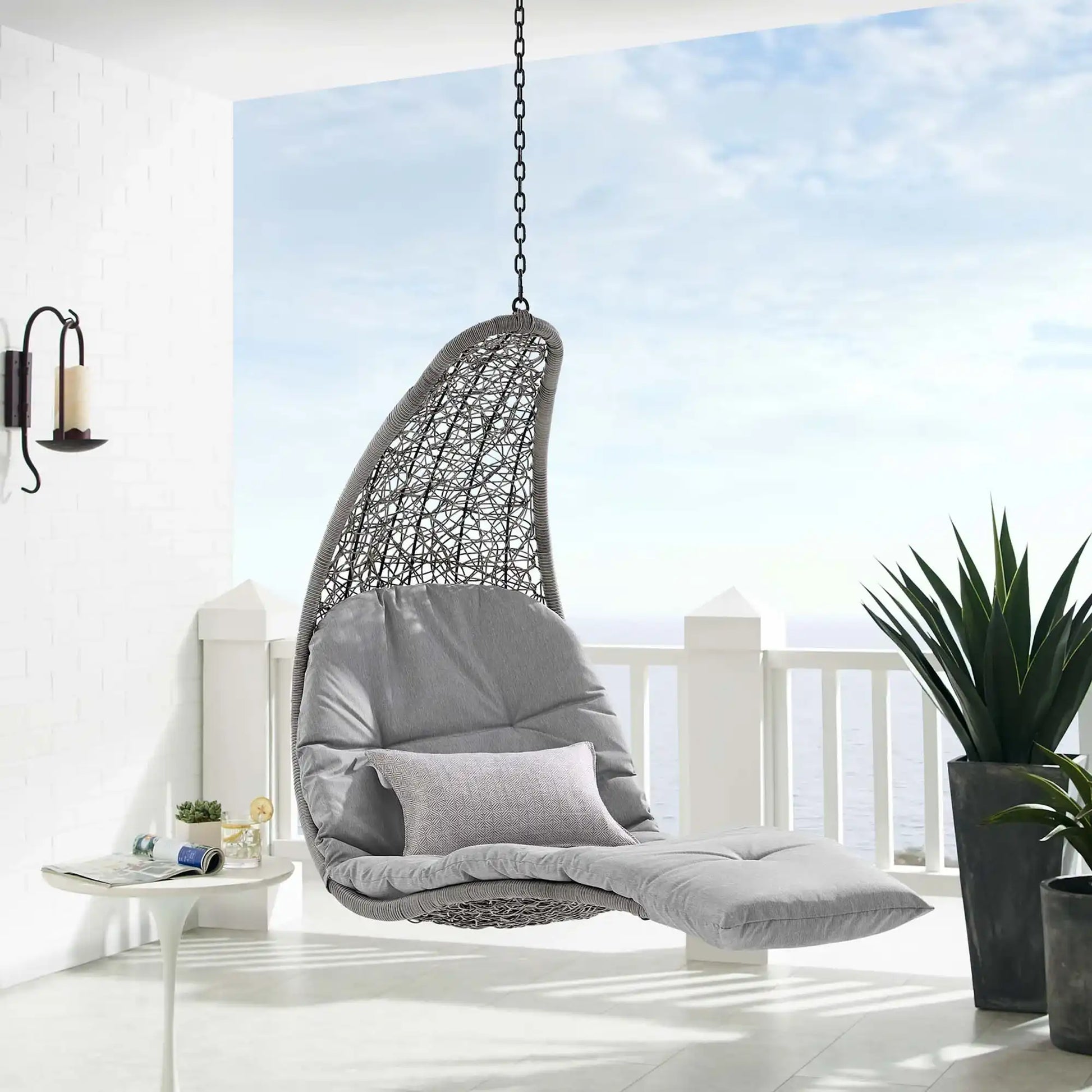Landscape Hanging Chaise Lounge Outdoor Patio Swing Chair by Modway - Best Buy Furniture