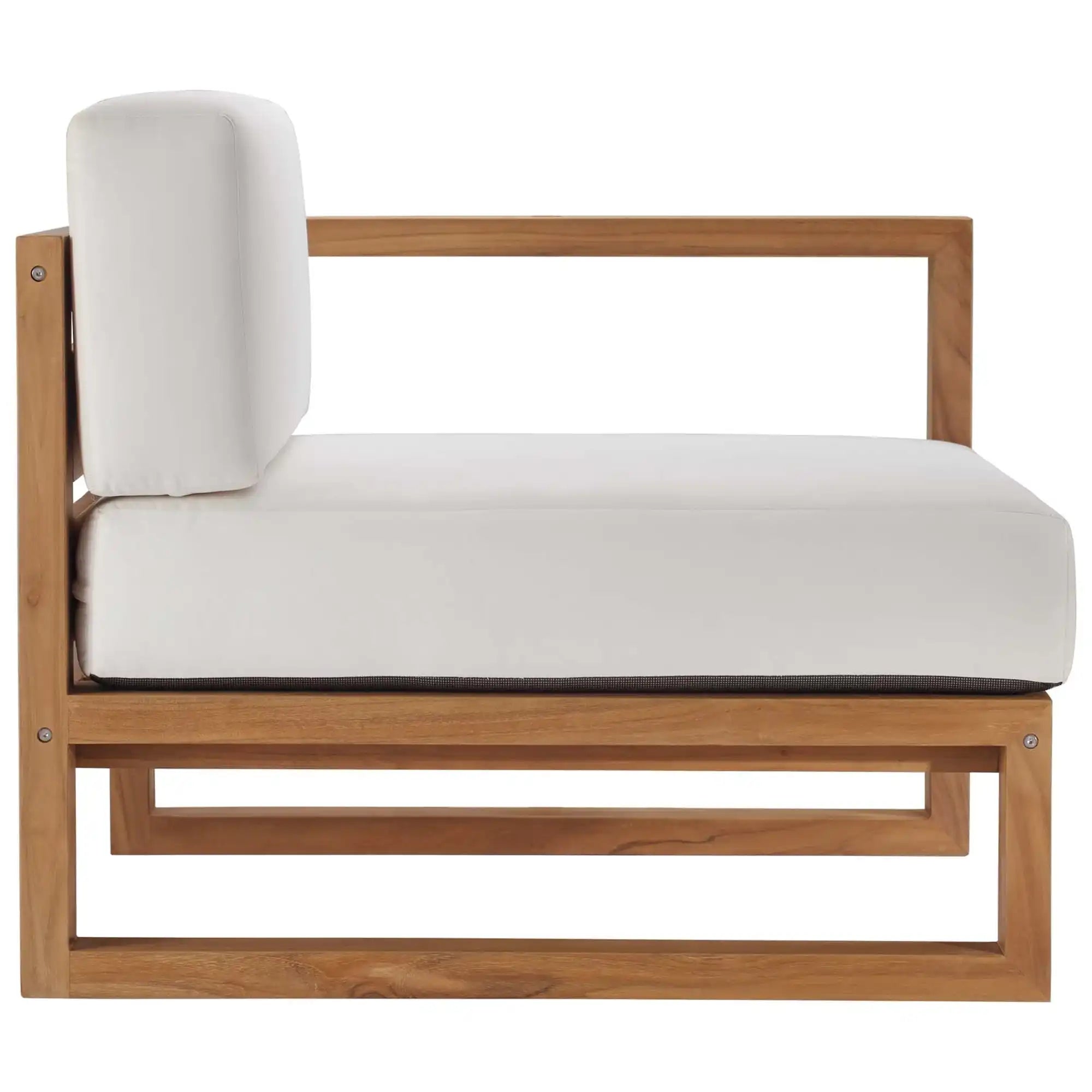 Upland 5-Piece Outdoor Patio Teak Wood Sectional Sofa Set by Modway - Best Buy Furniture