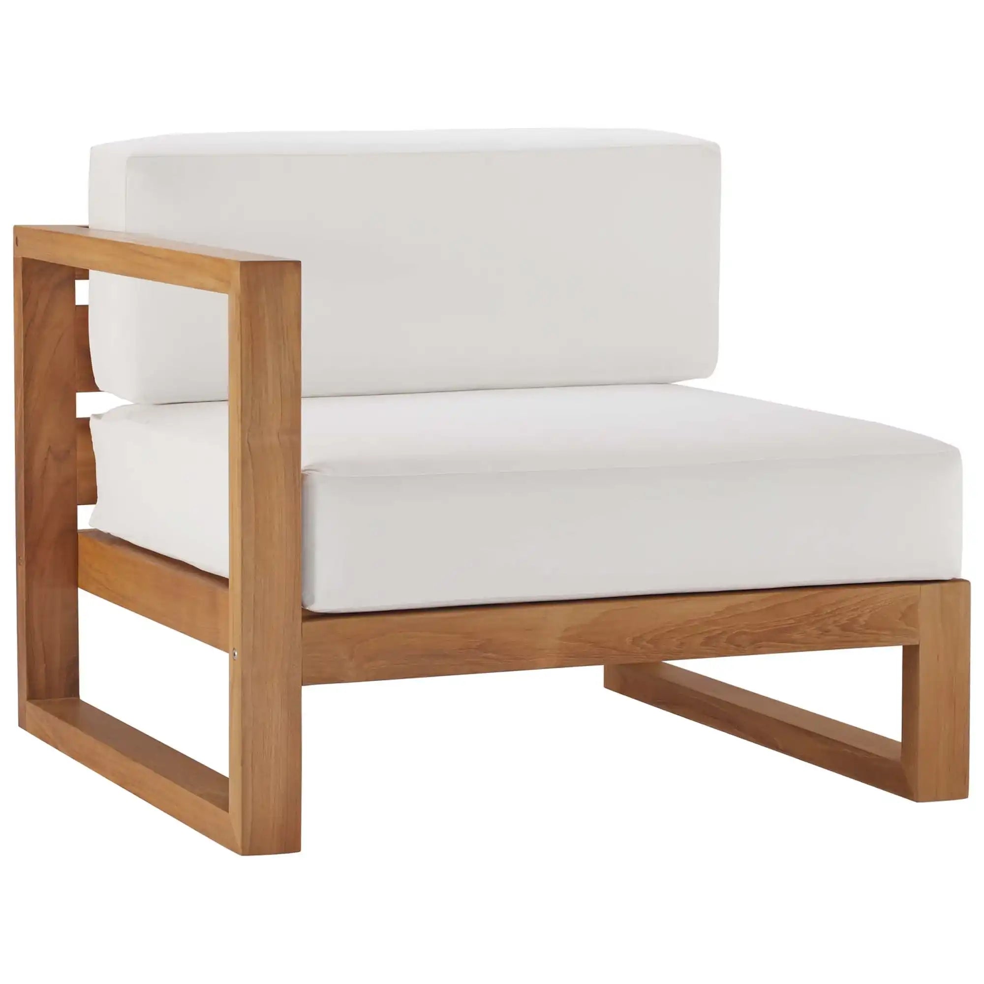 Upland 5-Piece Outdoor Patio Teak Wood Sectional Sofa Set by Modway - Best Buy Furniture