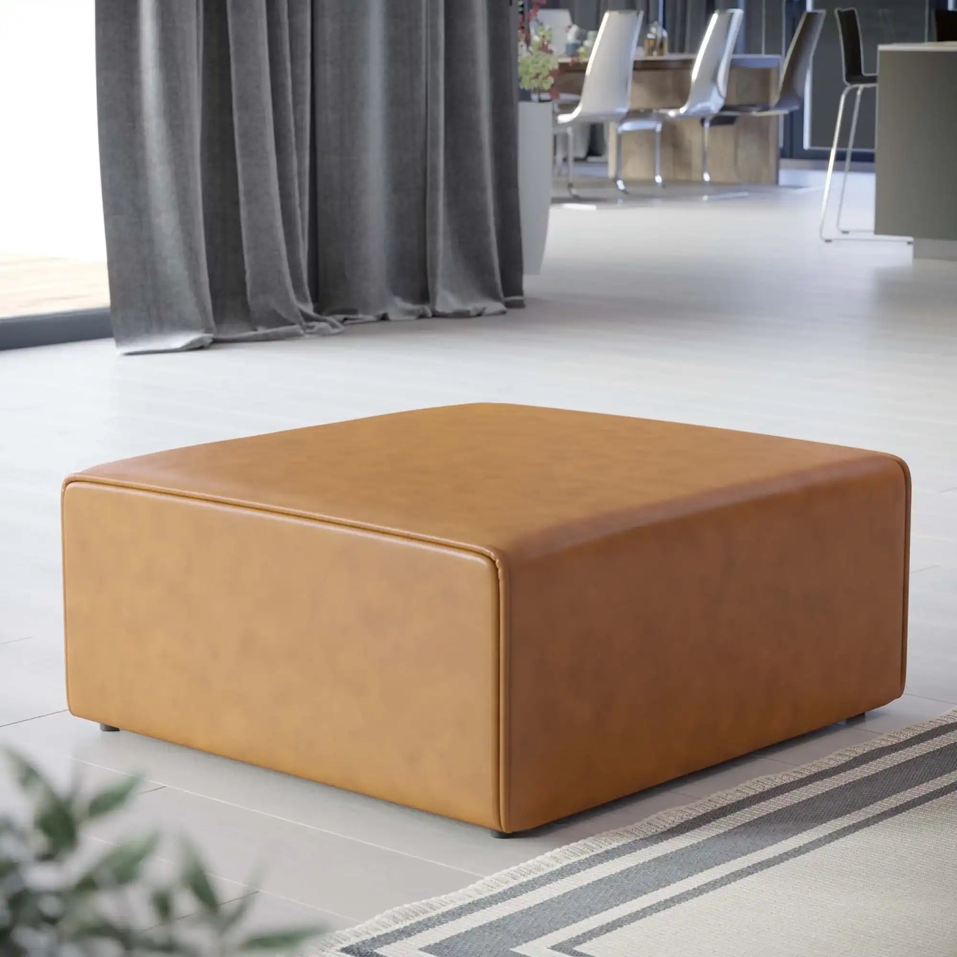 Mingle Vegan Leather Ottoman by Modway - Best Buy Furniture