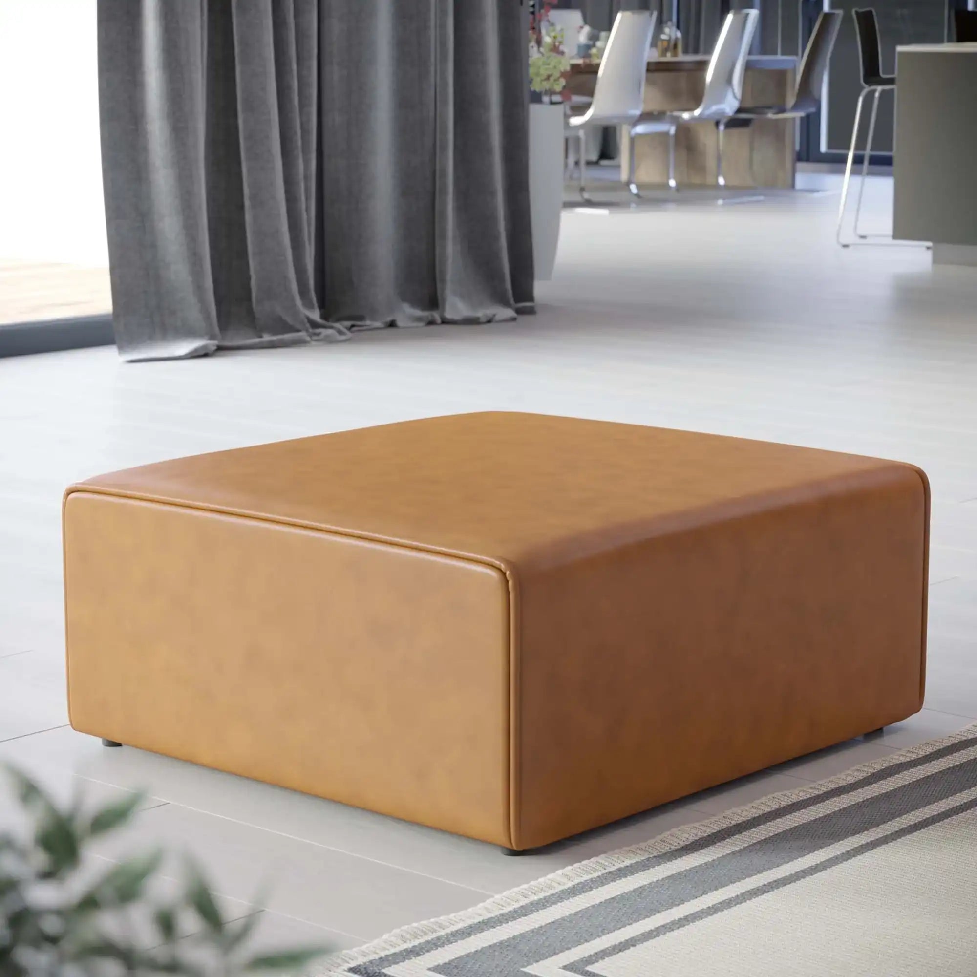 Mingle Vegan Leather Ottoman by Modway - Best Buy Furniture
