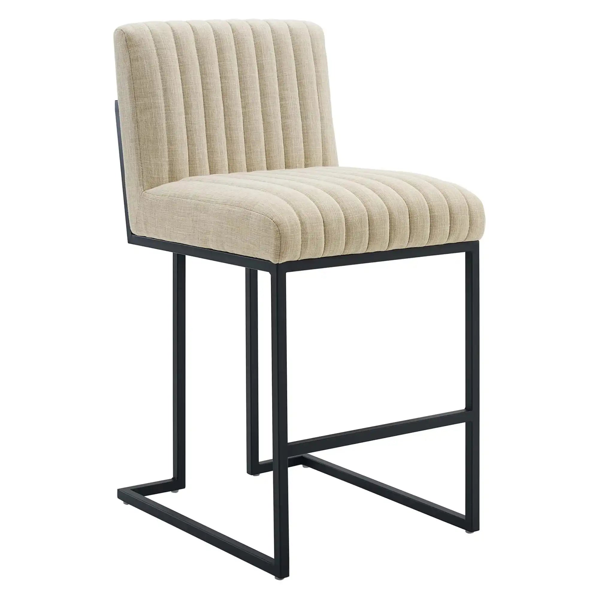 Indulge Channel Tufted Fabric Counter Stool by Modway - Best Buy Furniture
