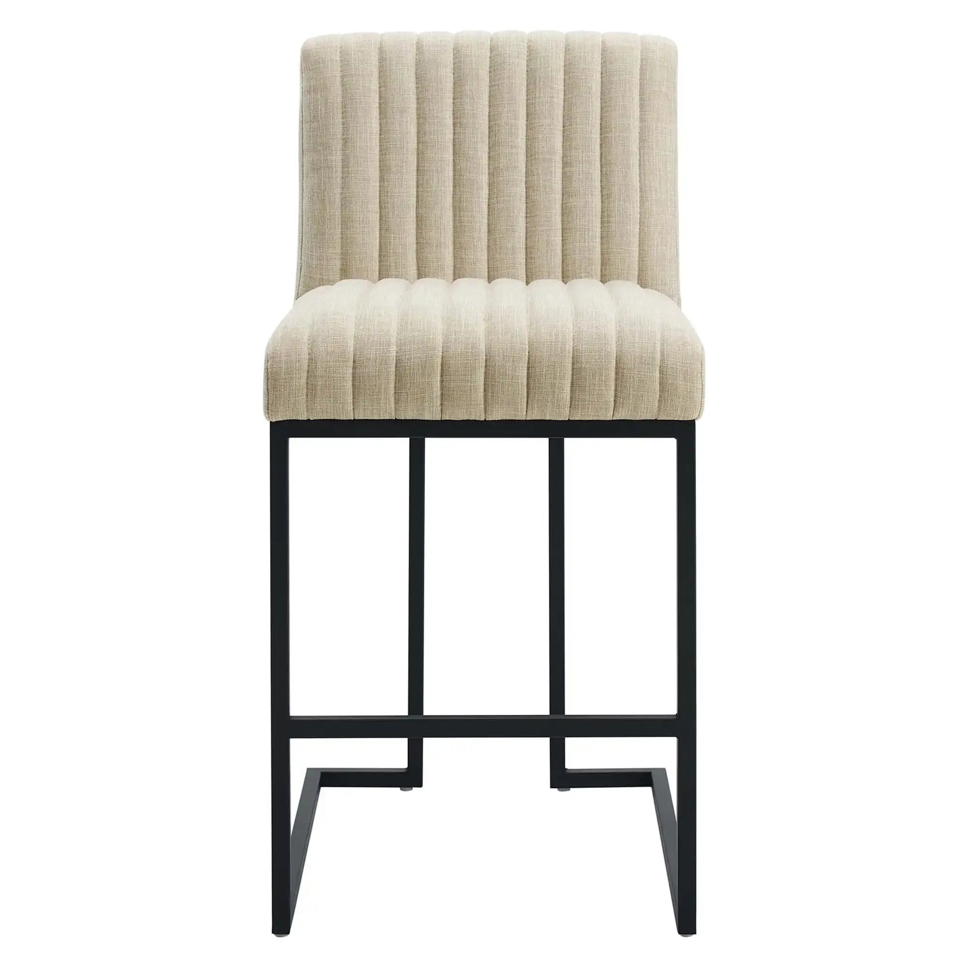 Indulge Channel Tufted Fabric Counter Stool by Modway - Best Buy Furniture
