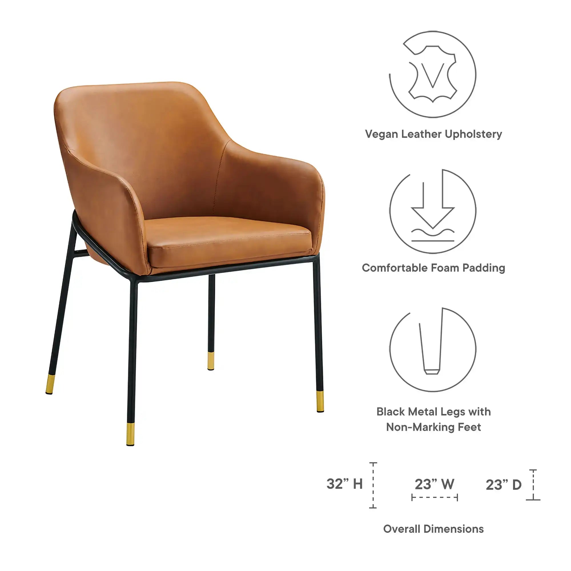 Jovi Vegan Leather Dining Chair by Modway - Best Buy Furniture