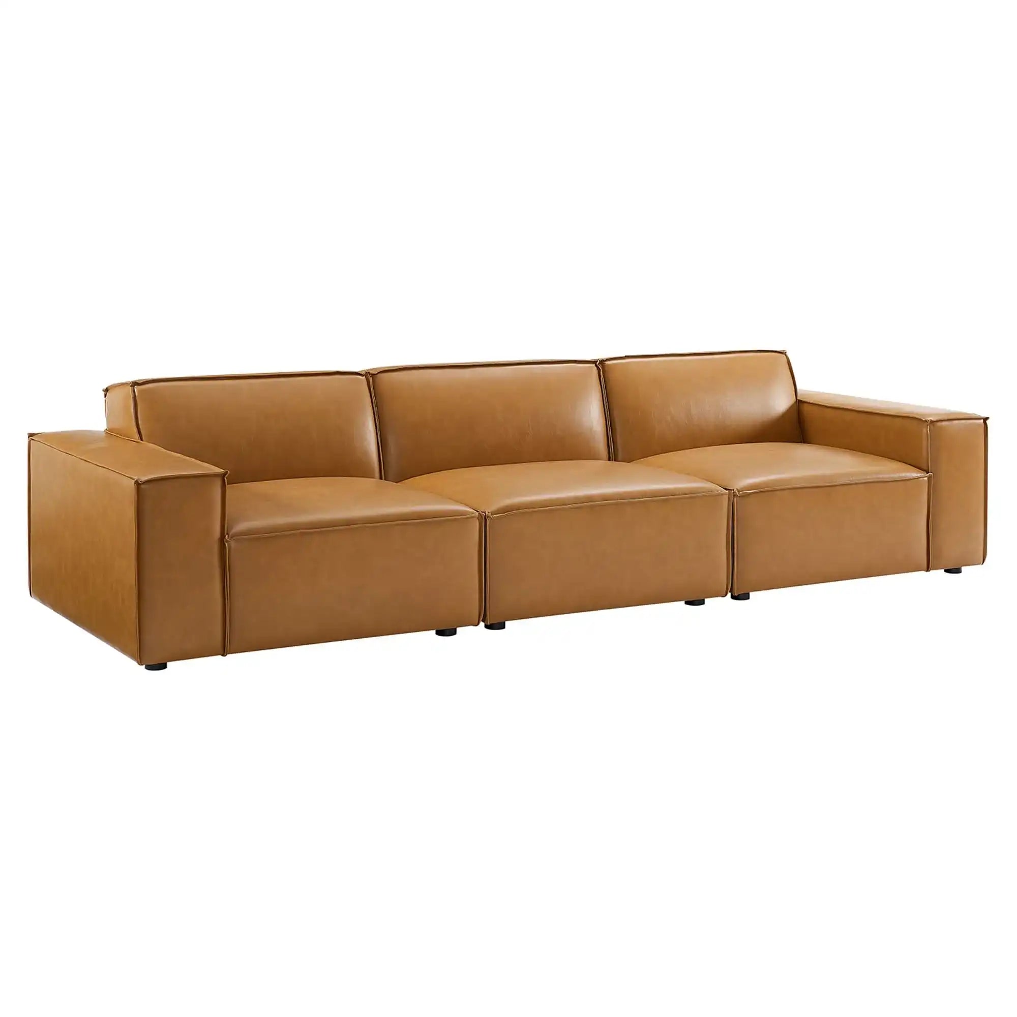 Restore 3-Piece Vegan Leather Sofa by Modway - Best Buy Furniture