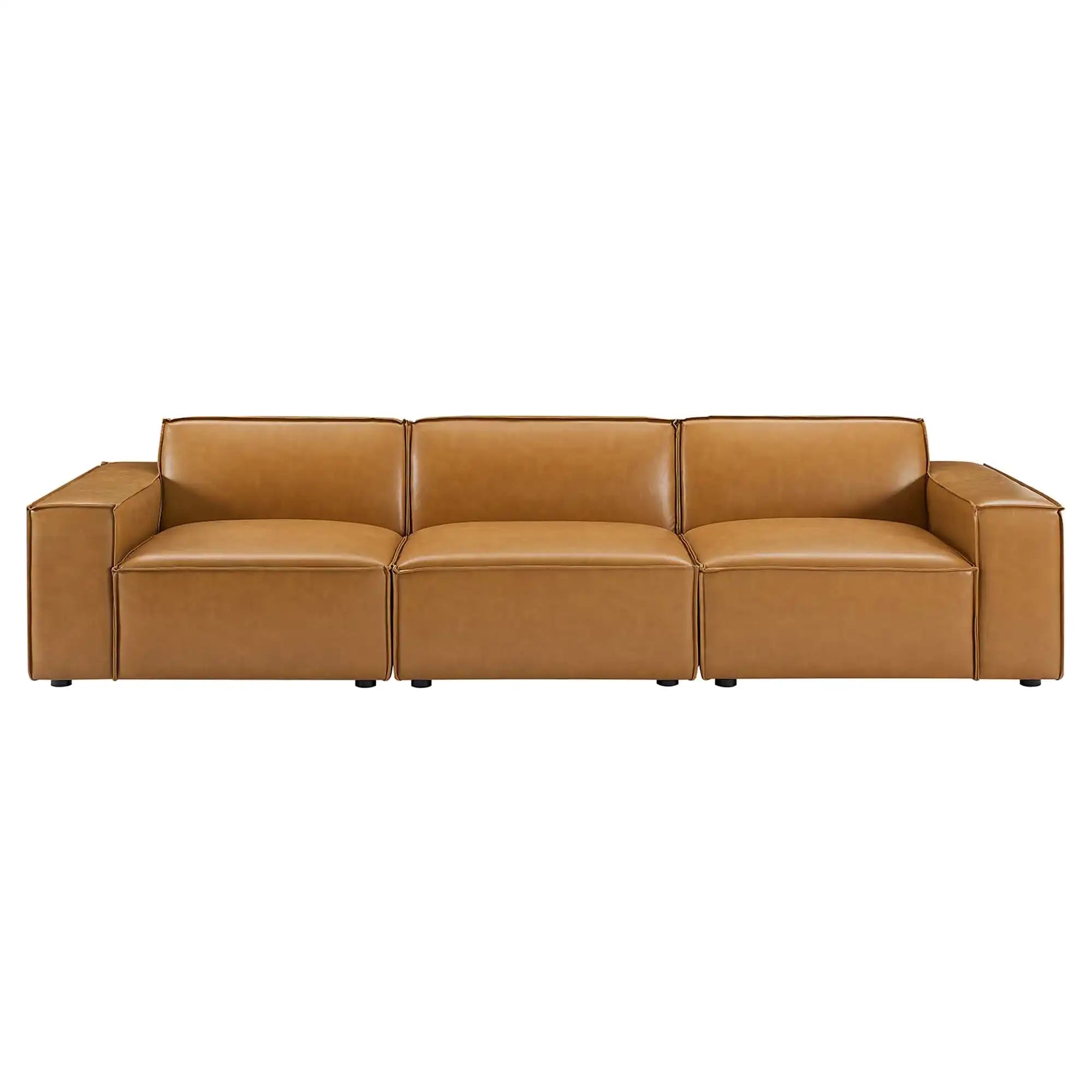 Restore 3-Piece Vegan Leather Sofa by Modway - Best Buy Furniture
