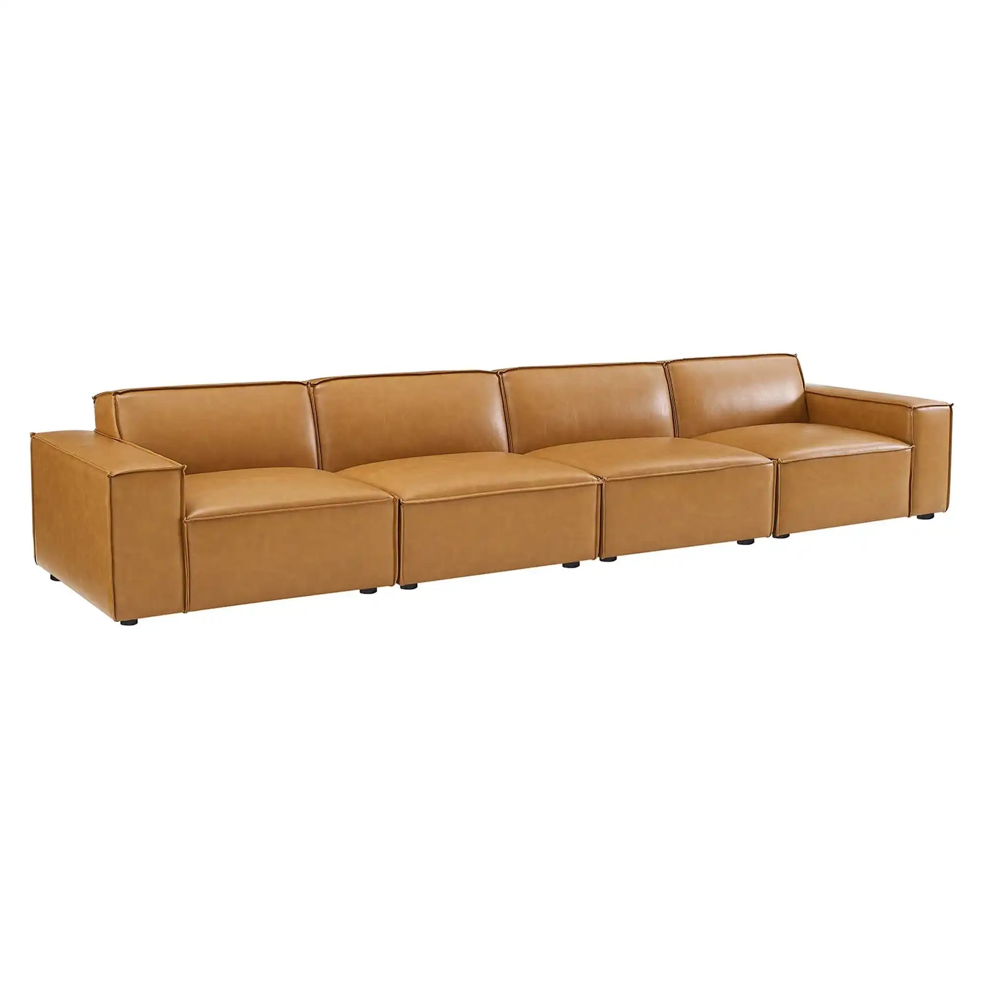 Restore 4-Piece Vegan Leather Sofa by Modway - Best Buy Furniture