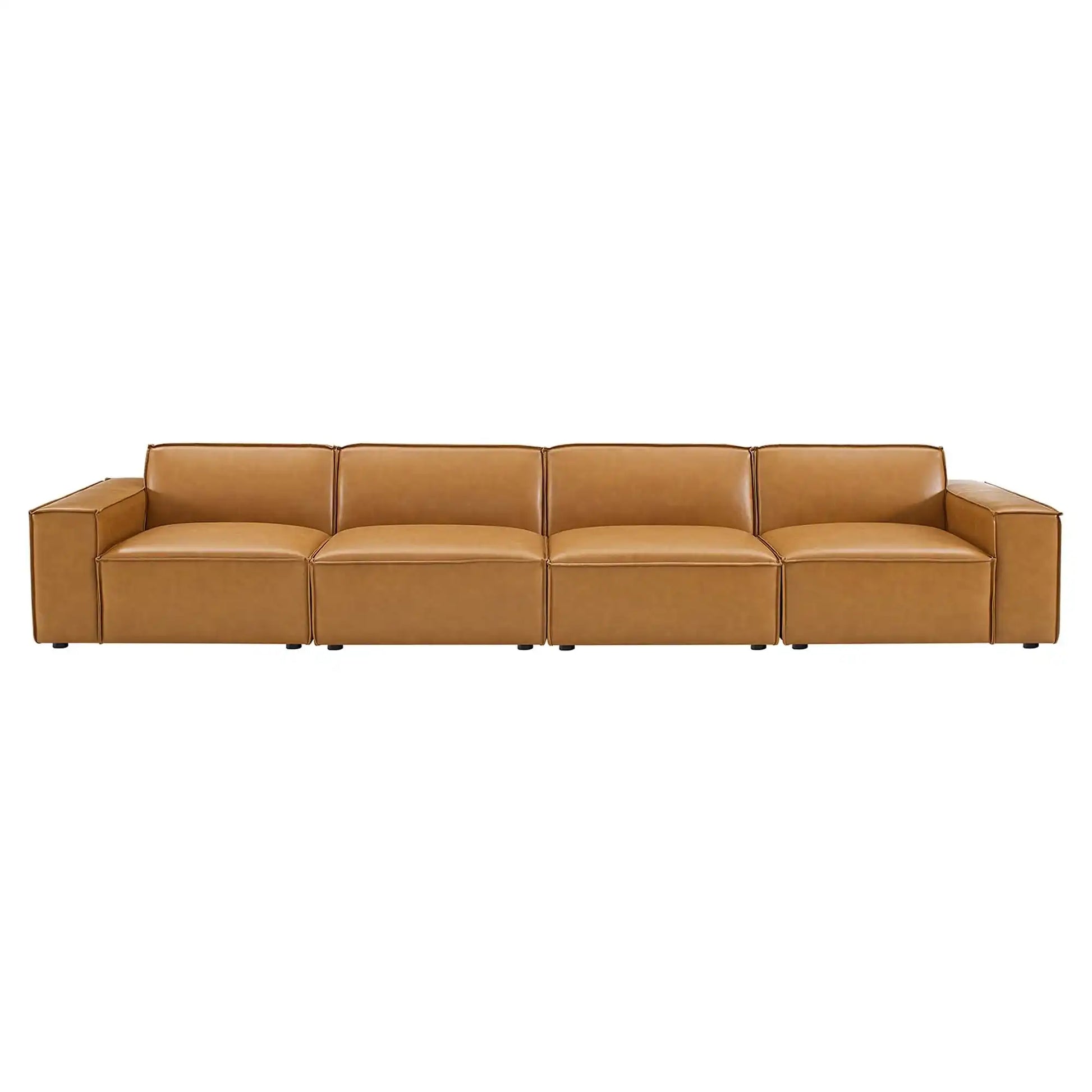 Restore 4-Piece Vegan Leather Sofa by Modway - Best Buy Furniture