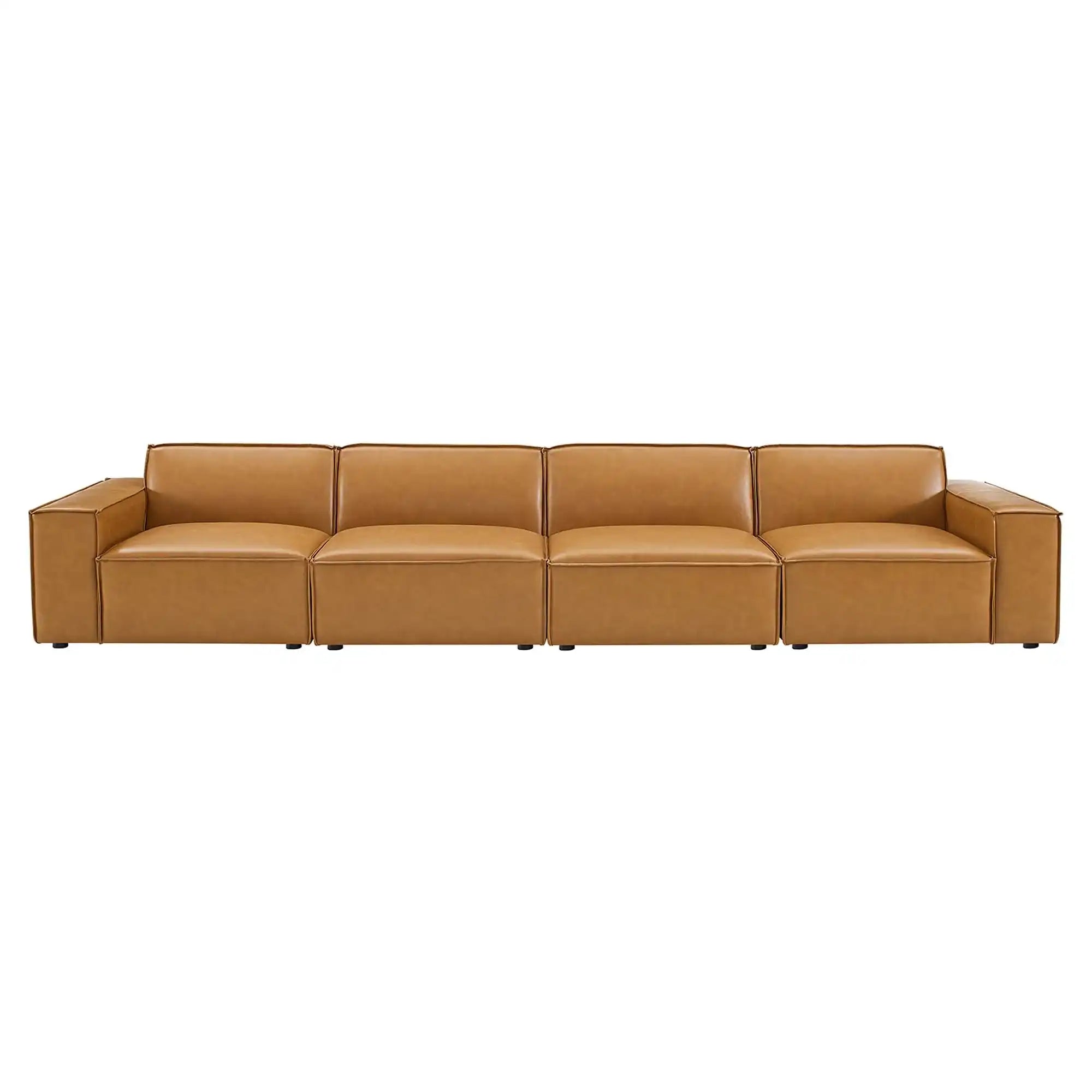 Restore 4-Piece Vegan Leather Sofa by Modway - Best Buy Furniture