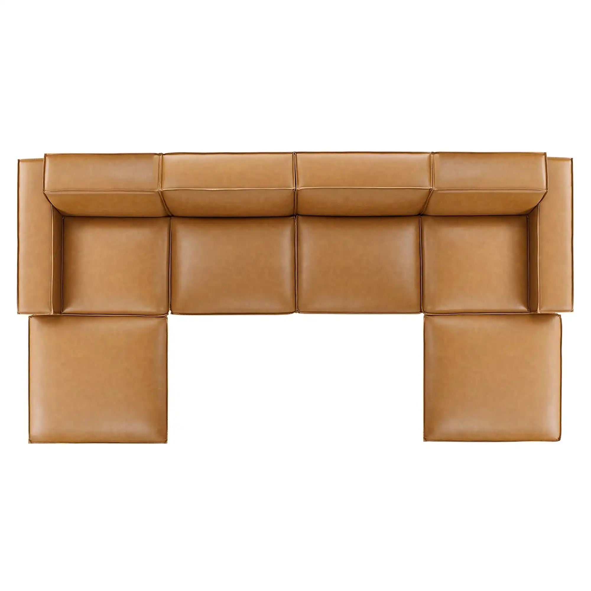 Restore 6-Piece Vegan Leather Sectional Sofa by Modway - Best Buy Furniture