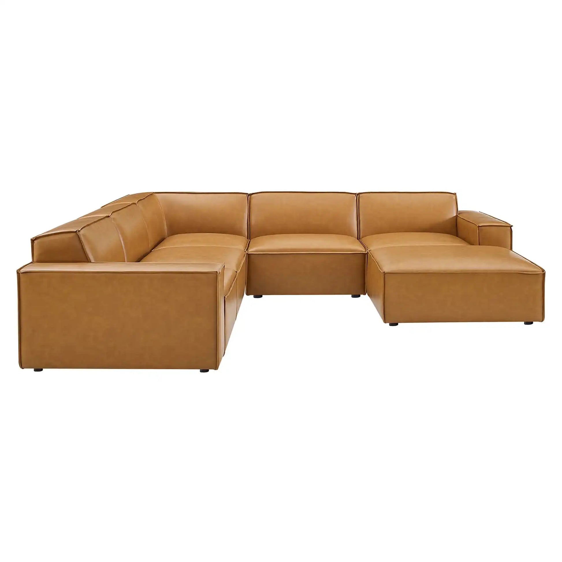 Restore 6-Piece Vegan Leather Sectional Sofa by Modway - Best Buy Furniture