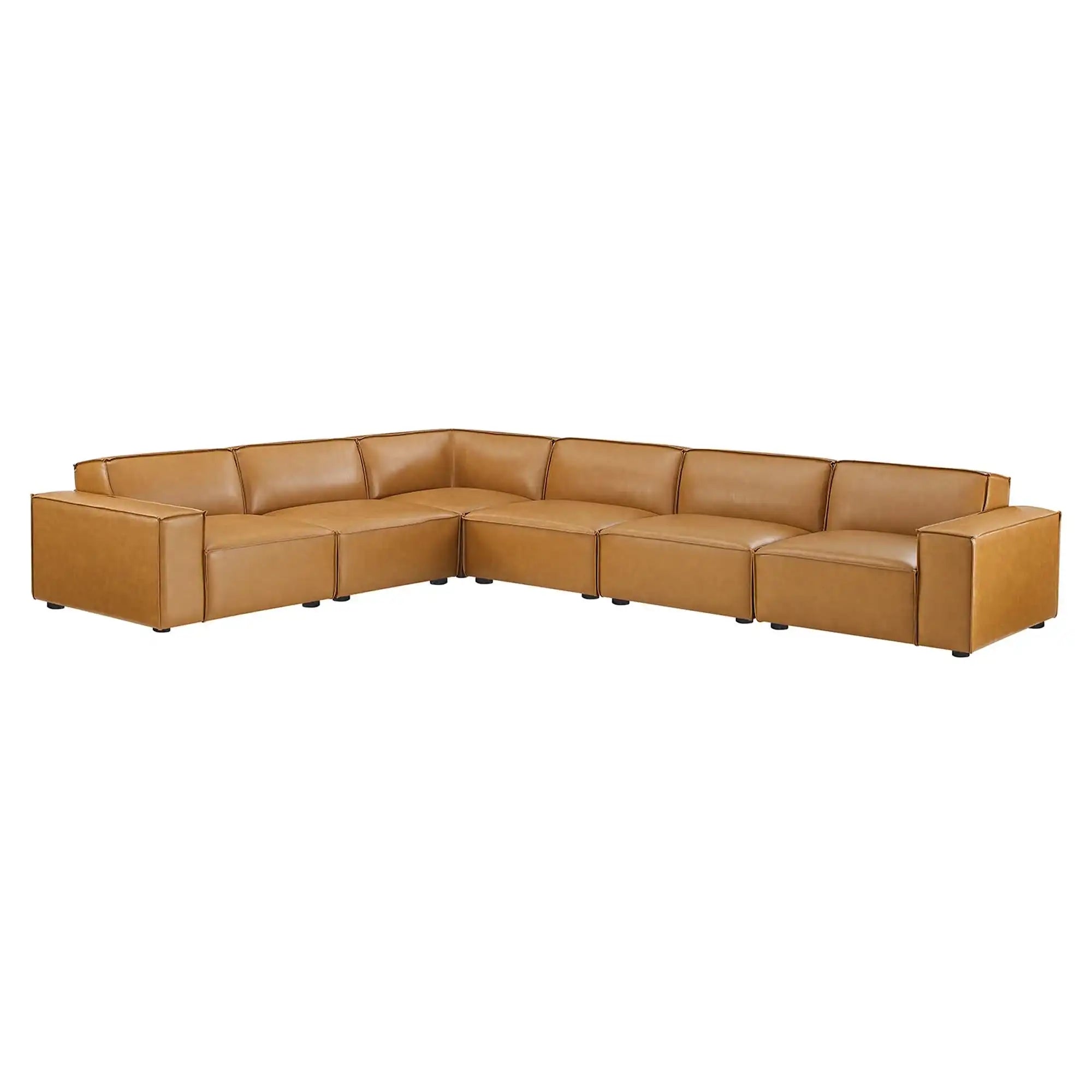 Restore 6-Piece Vegan Leather Sectional Sofa by Modway - Best Buy Furniture