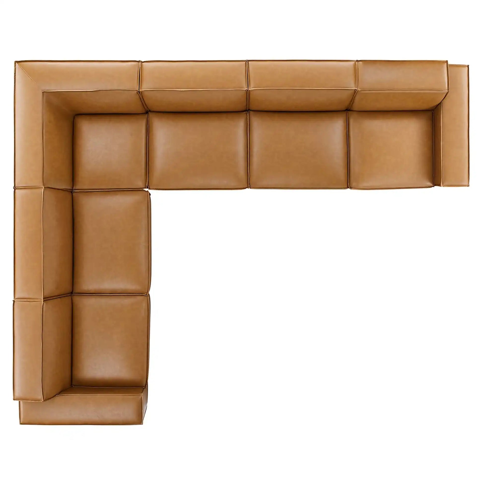 Restore 6-Piece Vegan Leather Sectional Sofa by Modway - Best Buy Furniture