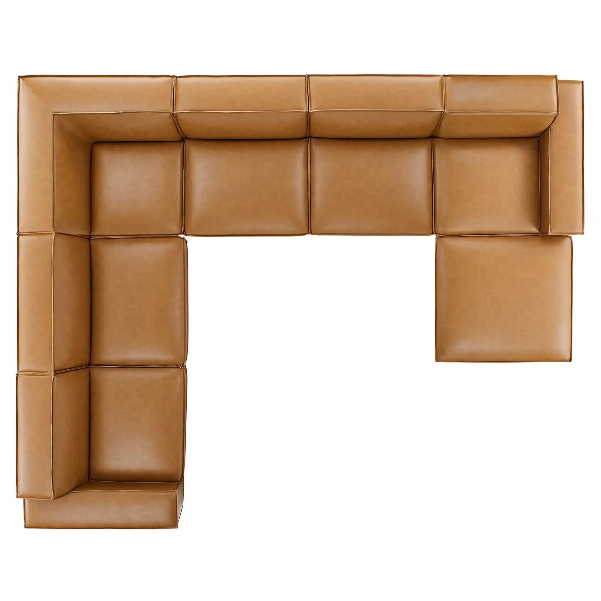 Restore 7-Piece Vegan Leather Sectional Sofa by Modway - Best Buy Furniture