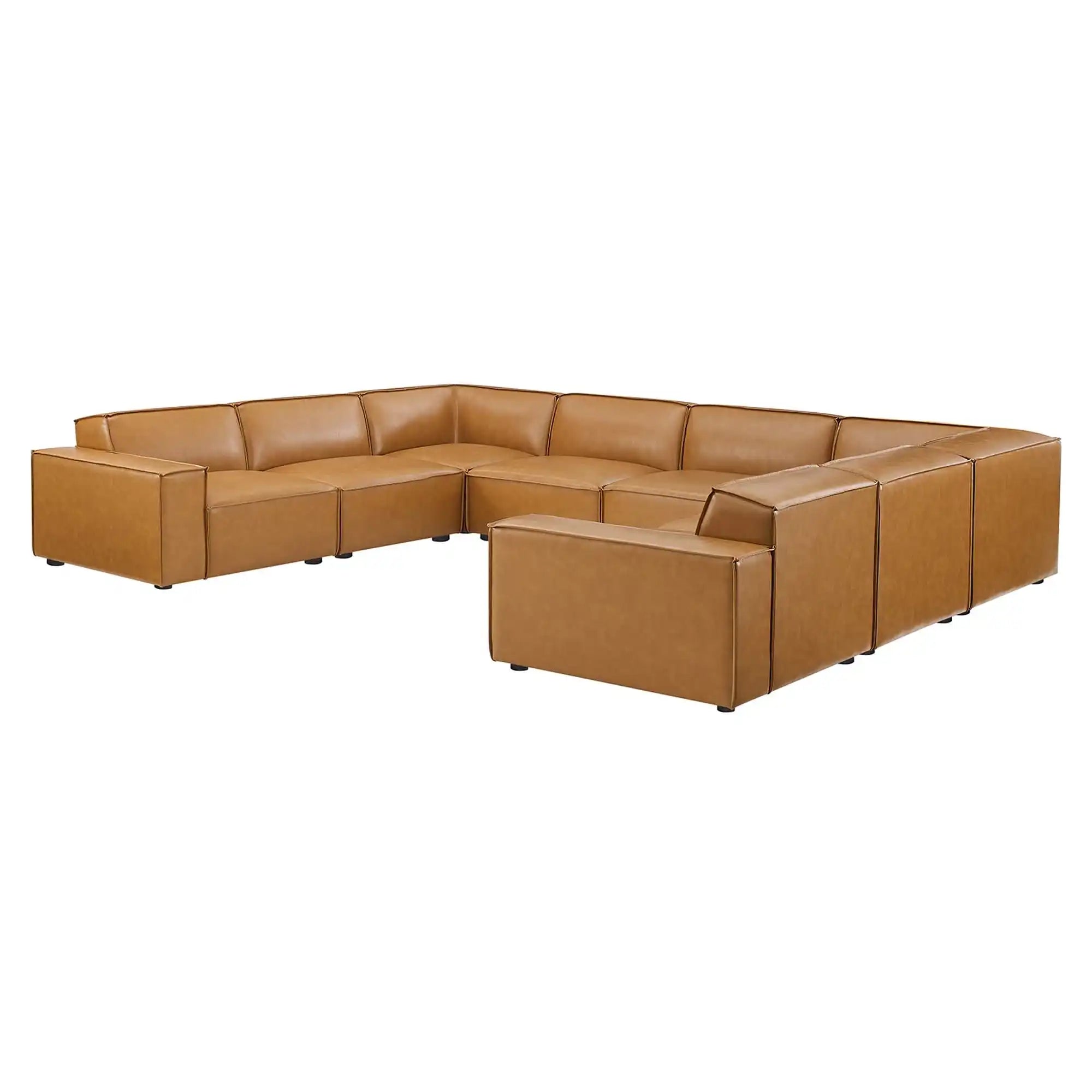 Restore 8-Piece Vegan Leather Sectional Sofa by Modway - Best Buy Furniture