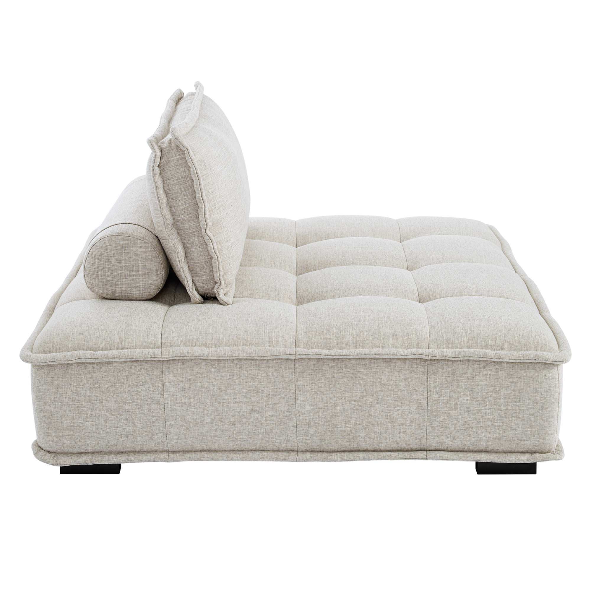 Saunter Tufted Fabric Armless Chair by Modway - Best Buy Furniture