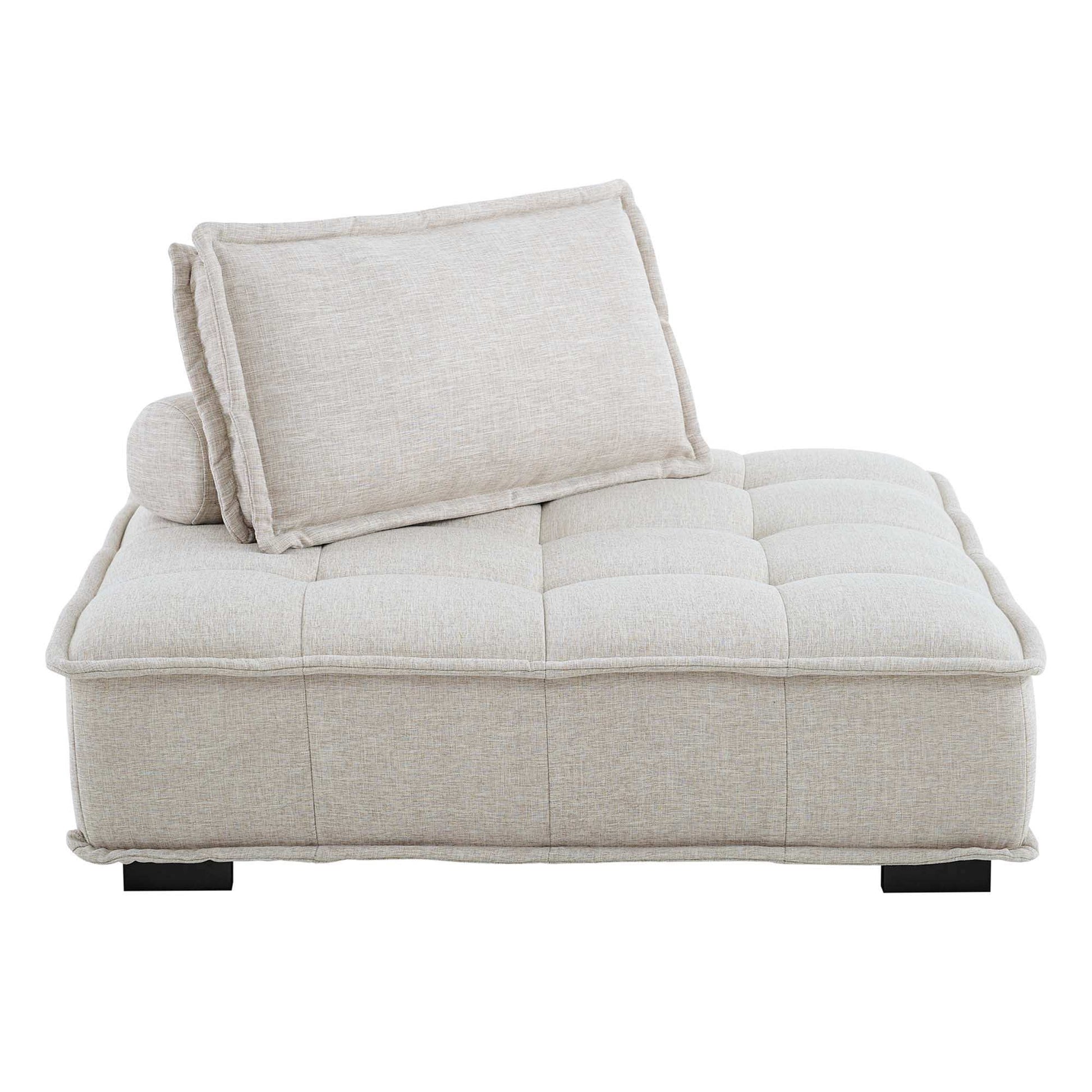 Saunter Tufted Fabric Armless Chair by Modway - Best Buy Furniture