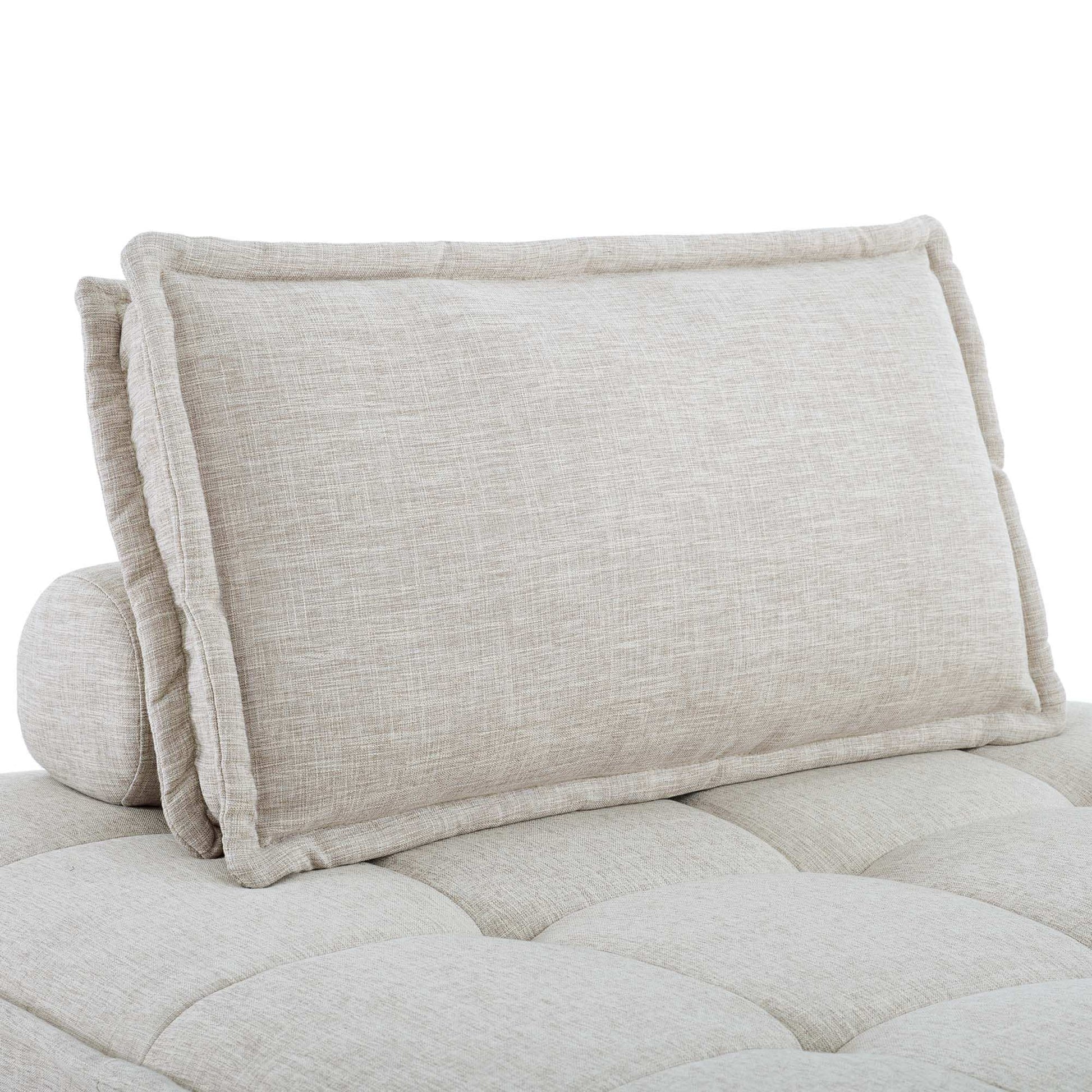 Saunter Tufted Fabric Armless Chair by Modway - Best Buy Furniture