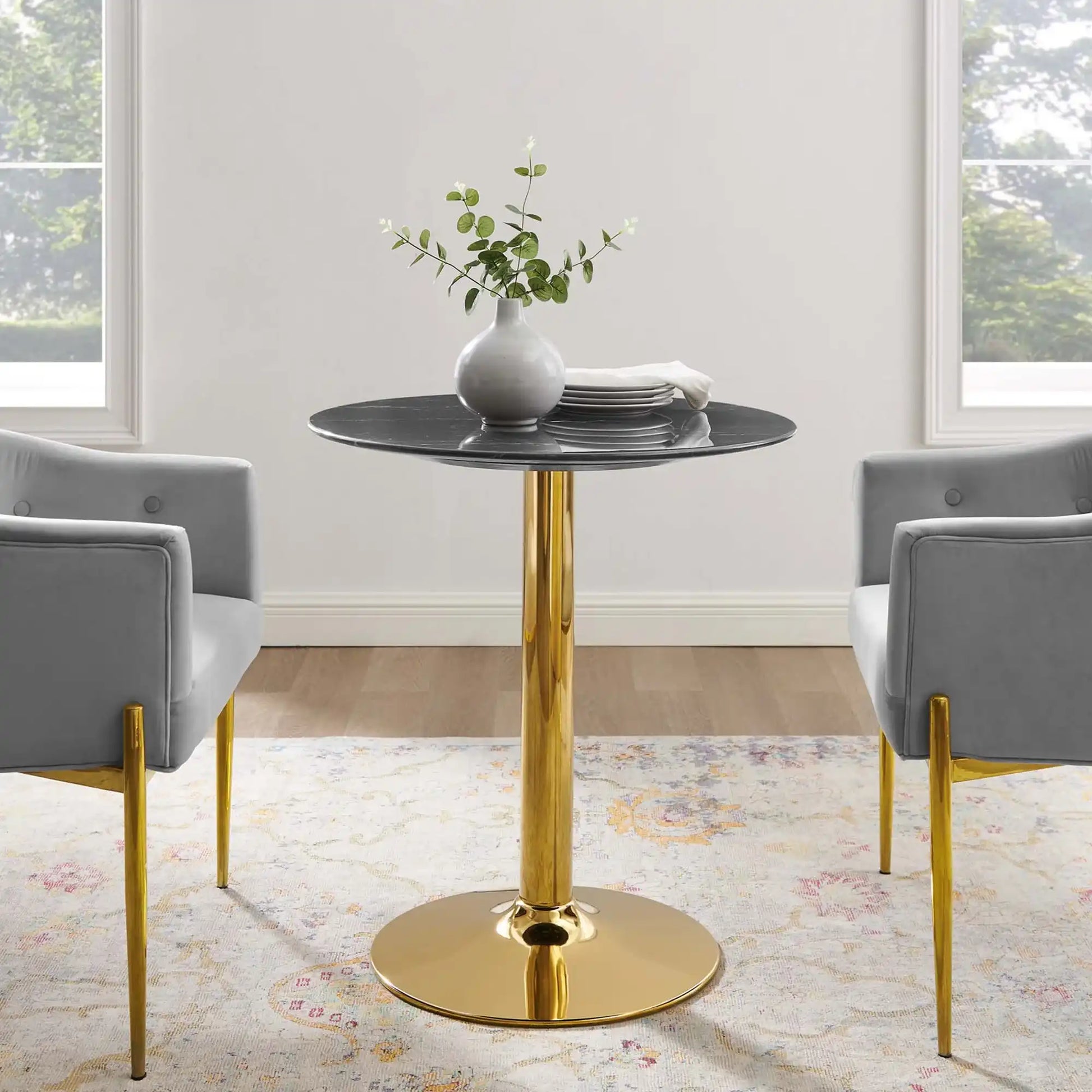 Verne 28" Artificial Marble Dining Table by Modway - Best Buy Furniture