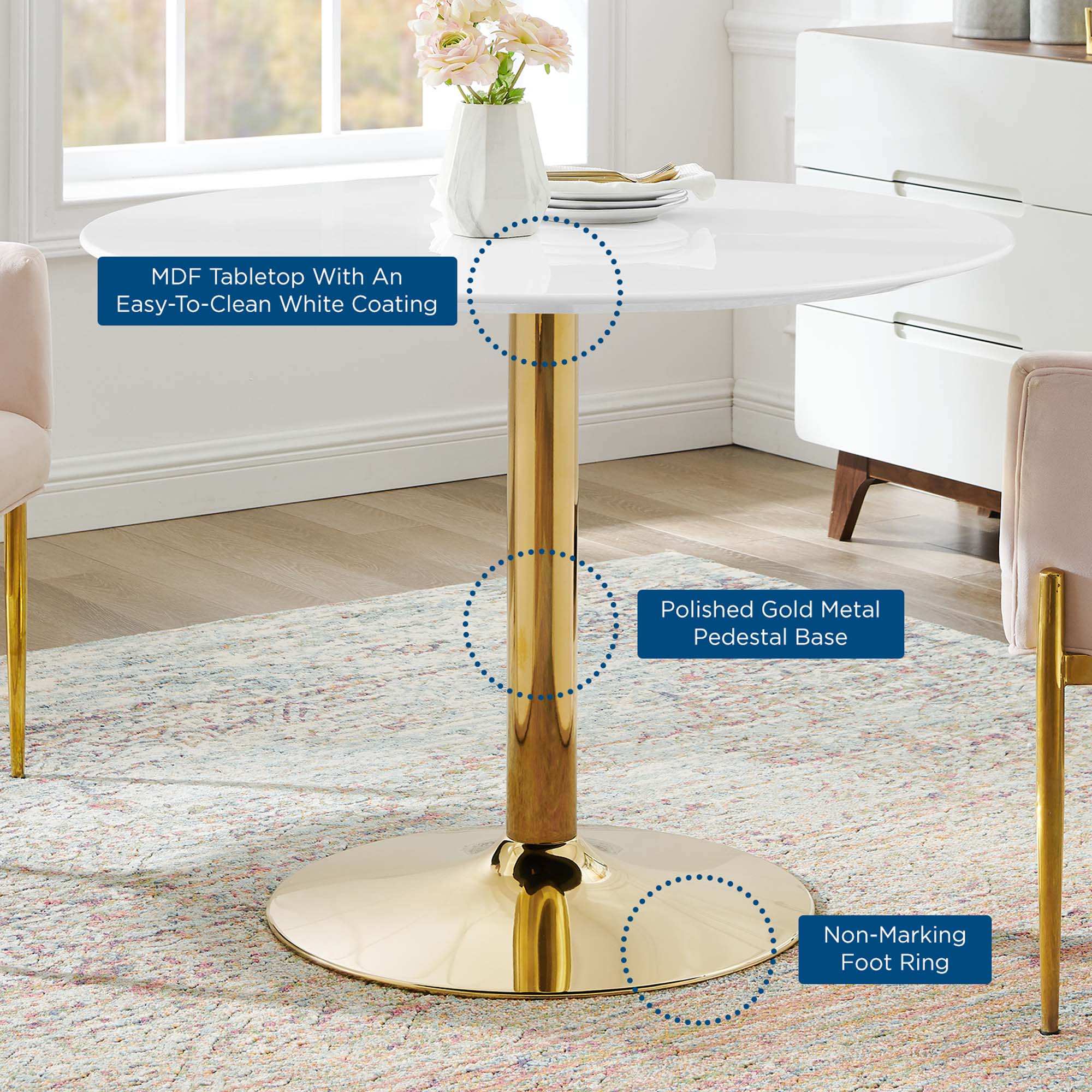 Verne 40" Dining Table by Modway - Best Buy Furniture