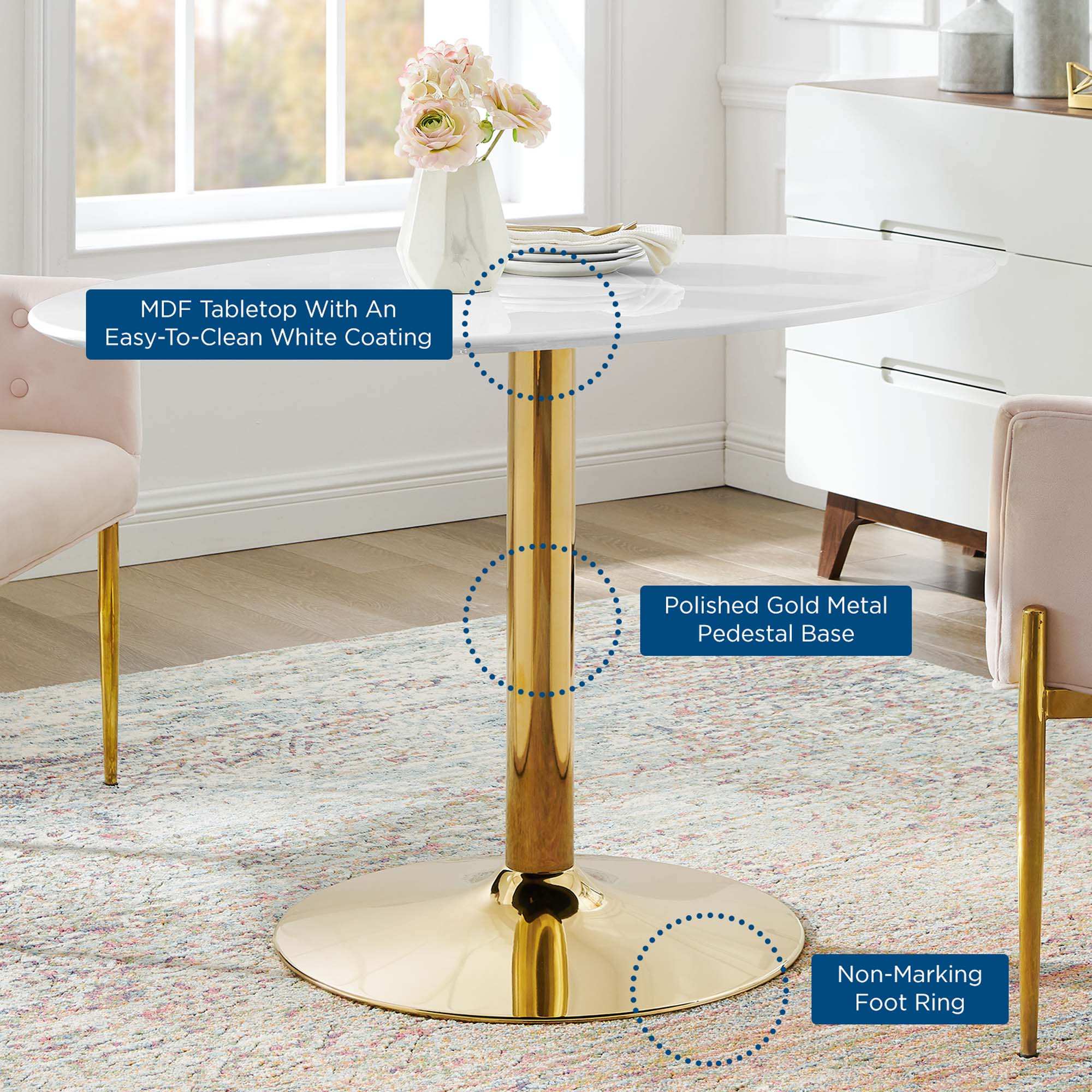 Verne 48" Oval Dining Table by Modway - Best Buy Furniture