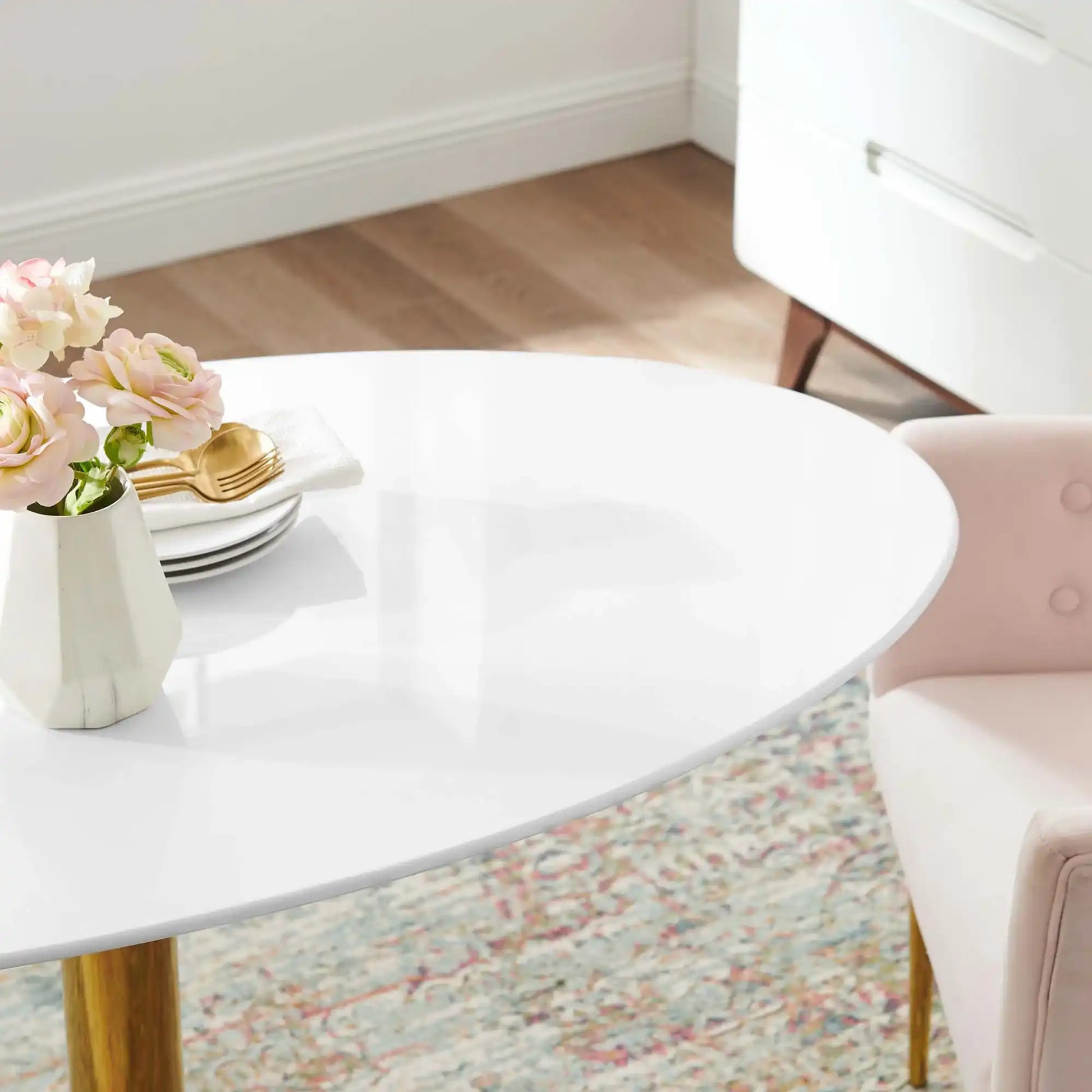 Verne 48" Oval Dining Table by Modway - Best Buy Furniture