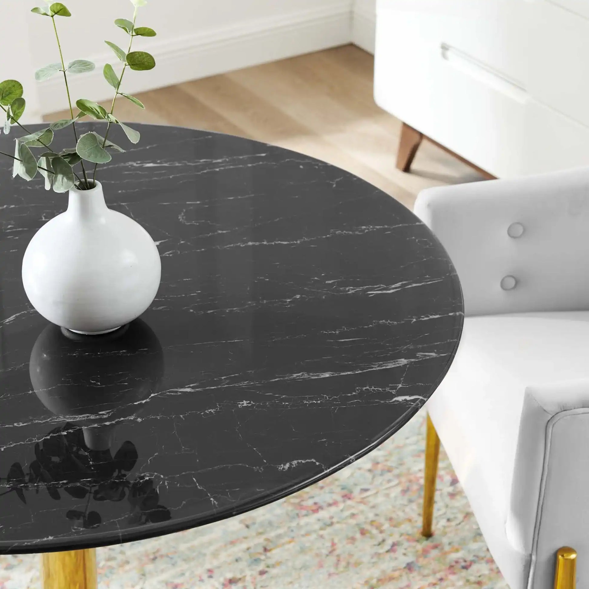 Verne 40" Artificial Marble Dining Table by Modway - Best Buy Furniture