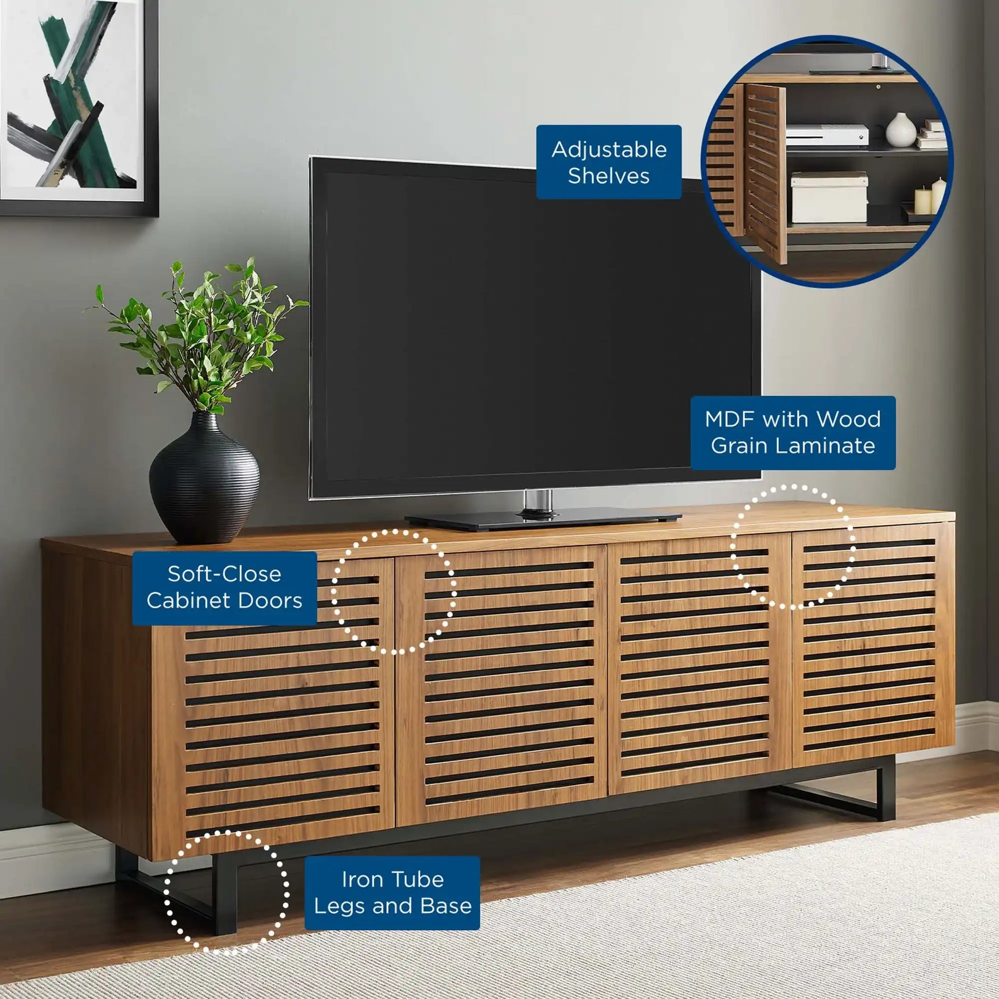 Parker 73" TV Stand by Modway - Best Buy Furniture