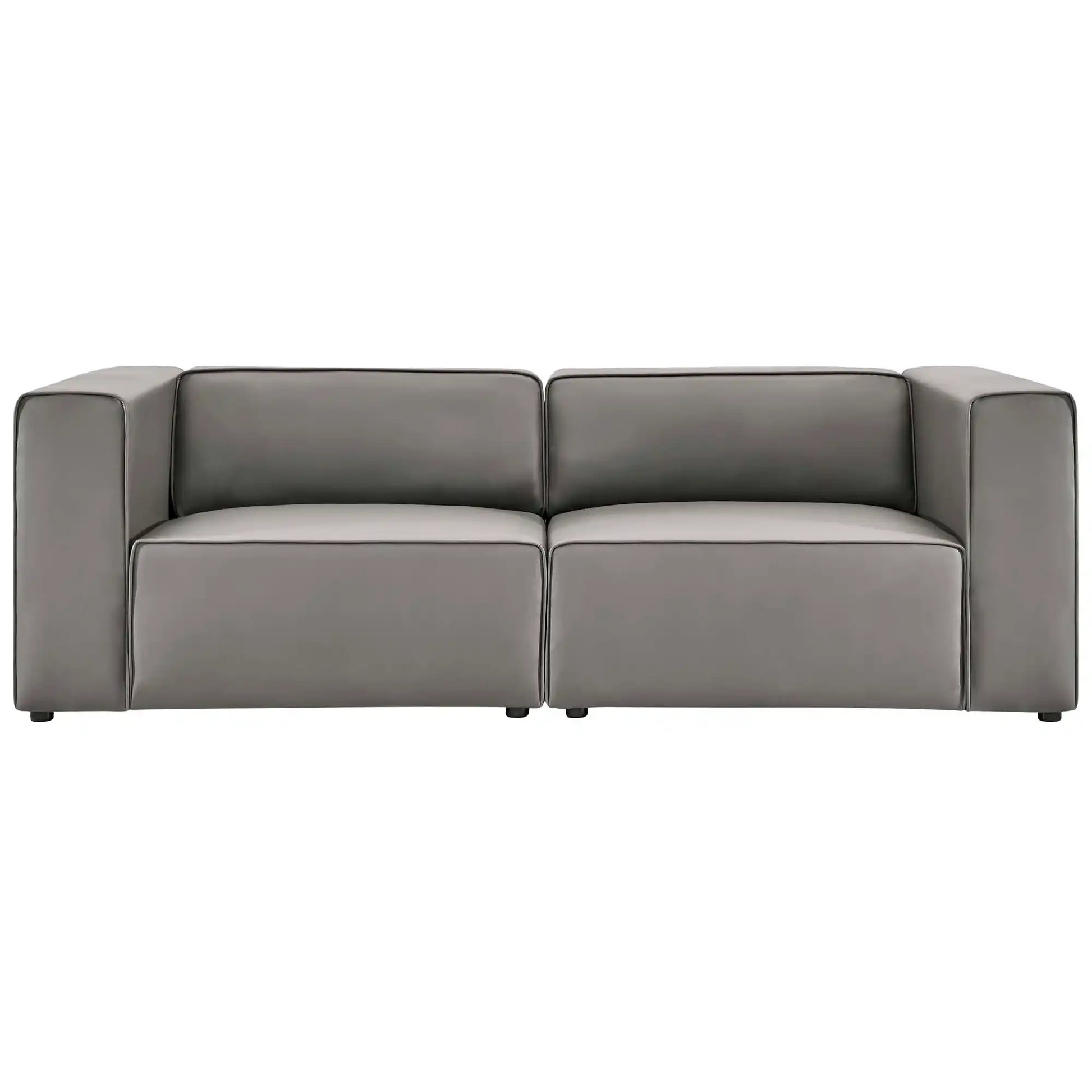 Mingle 2-Piece Vegan Leather Sectional Sofa Loveseat by Modway - Best Buy Furniture