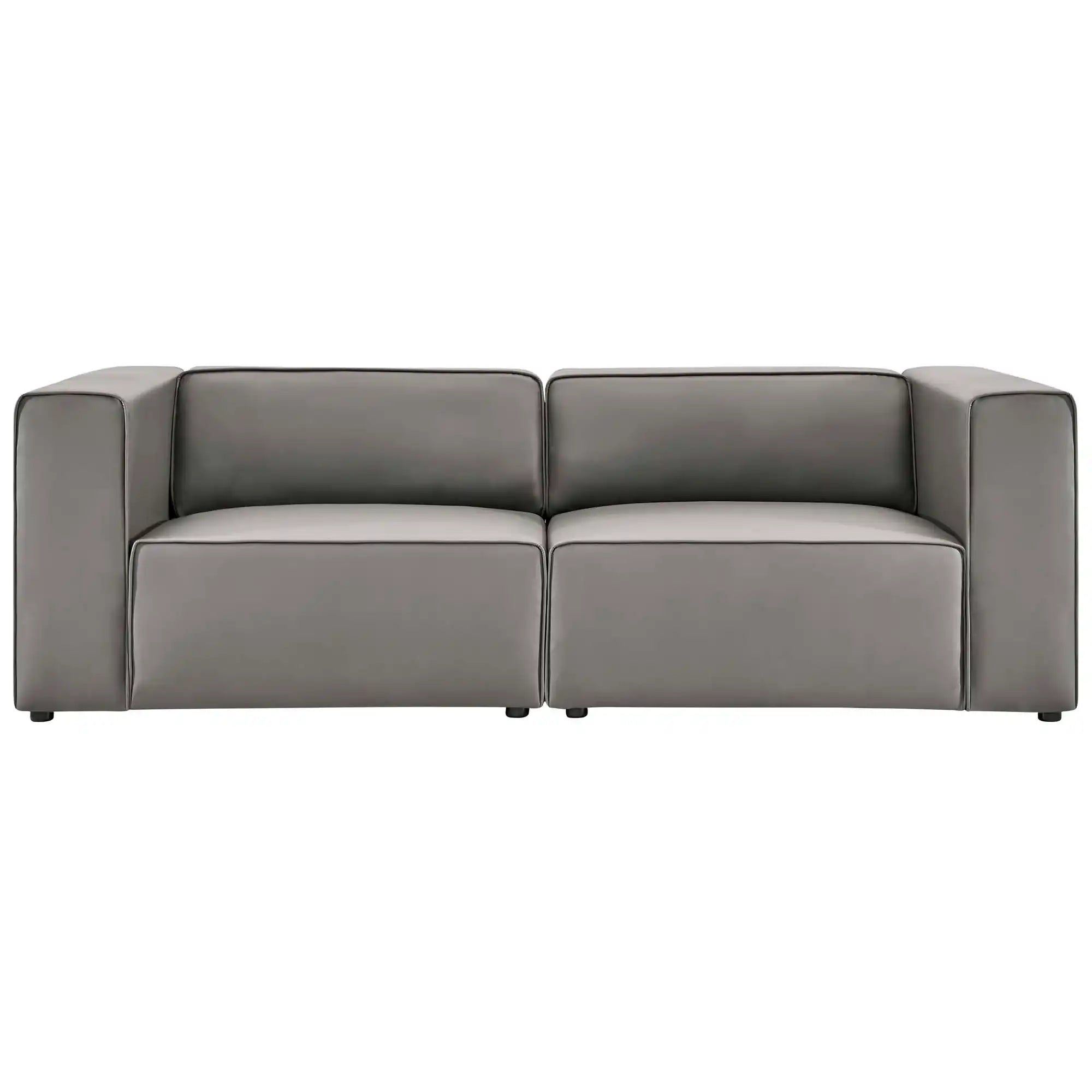Mingle 2-Piece Vegan Leather Sectional Sofa Loveseat by Modway - Best Buy Furniture