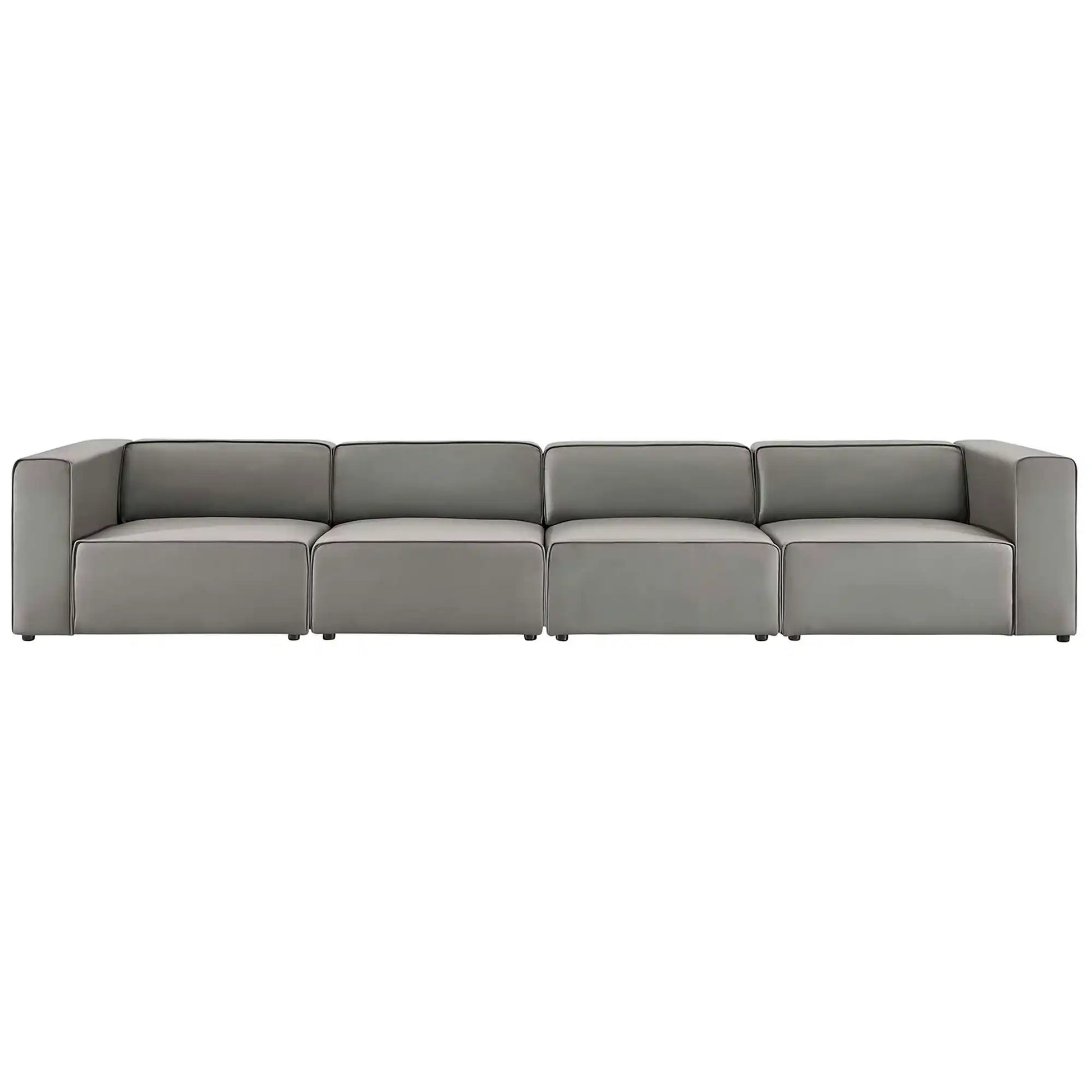 Mingle 4-Piece Vegan Leather Sectional Sofa by Modway - Best Buy Furniture