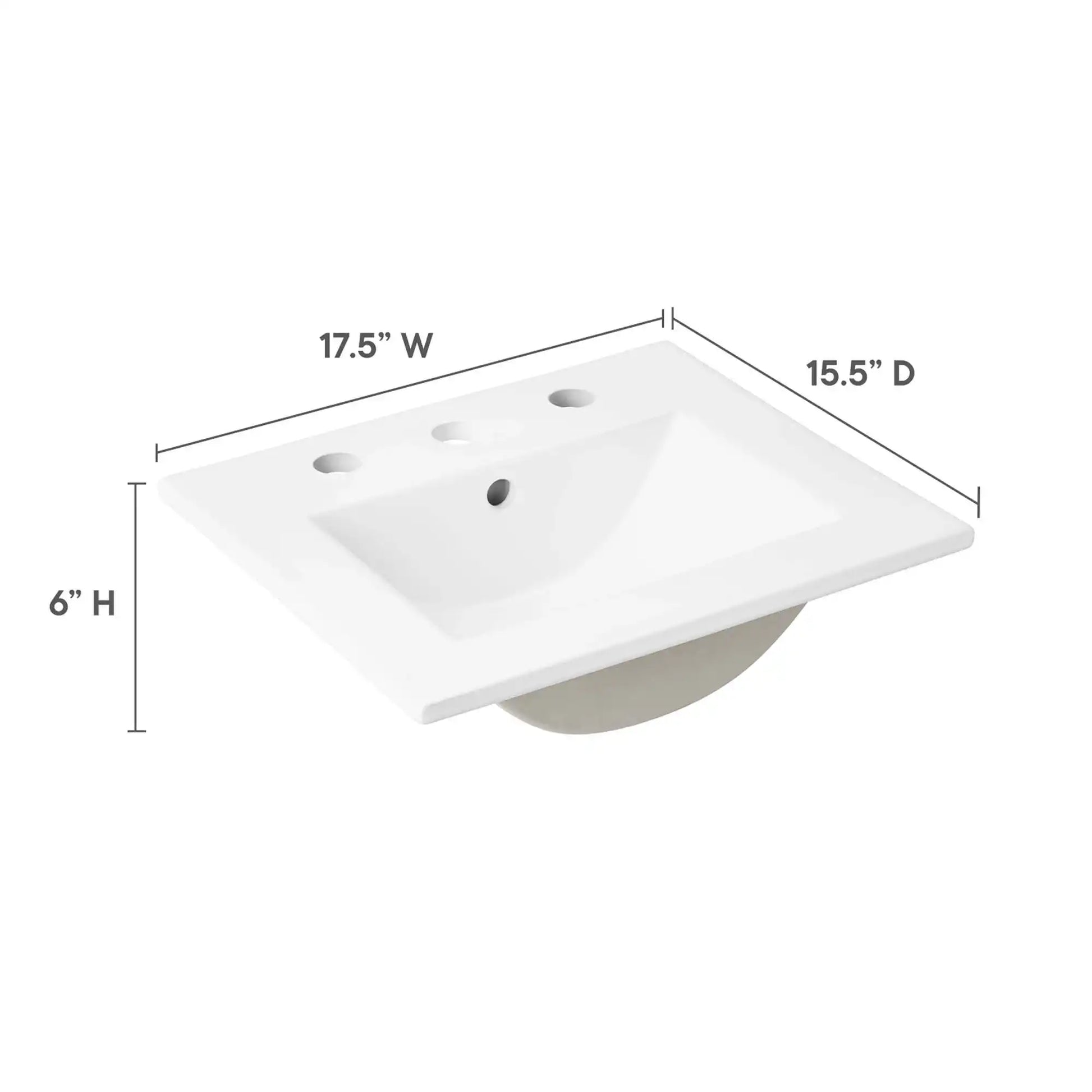 Cayman 18" Bathroom Sink by Modway - Best Buy Furniture