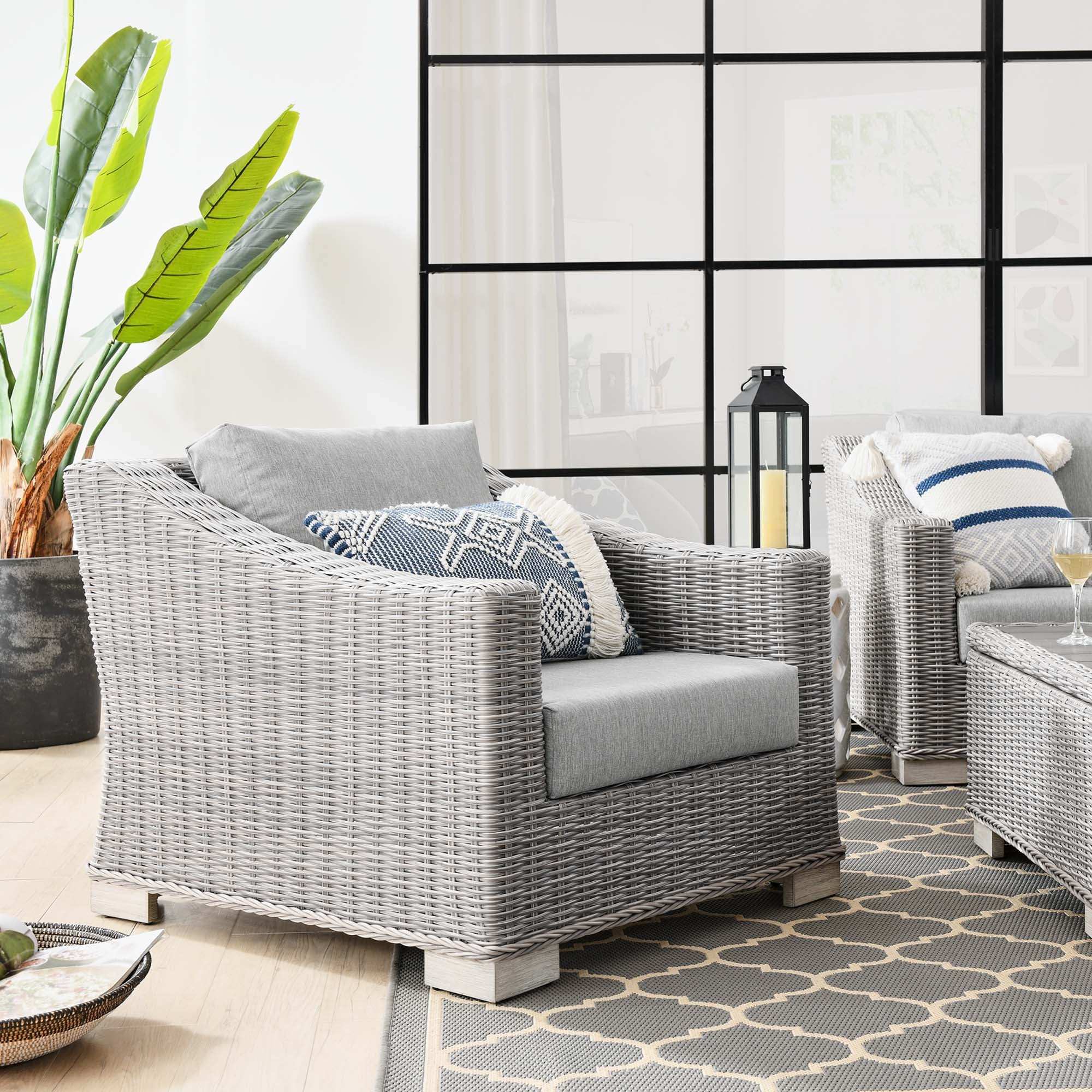 Conway Outdoor Patio Wicker Rattan Armchair by Modway - Best Buy Furniture
