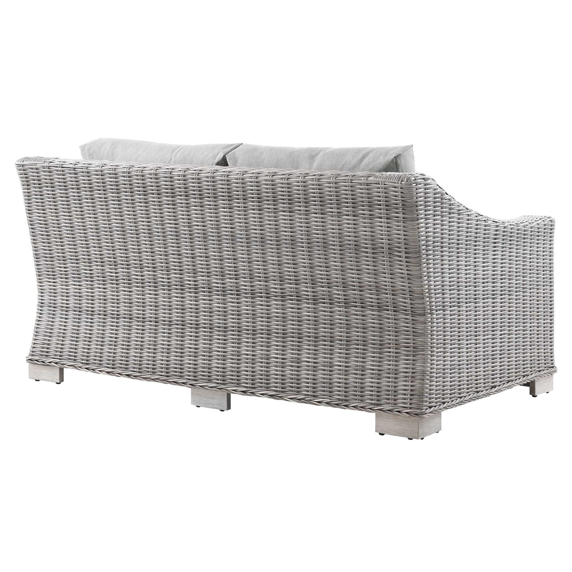 Conway Outdoor Patio Wicker Rattan Loveseat by Modway - Best Buy Furniture