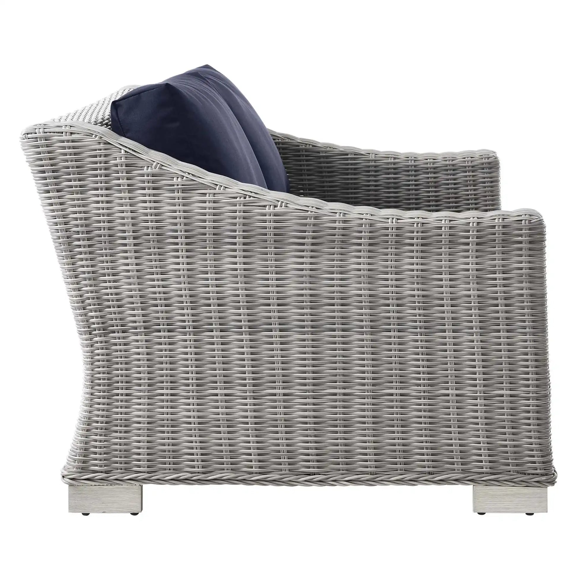 Conway Outdoor Patio Wicker Rattan Loveseat by Modway - Best Buy Furniture