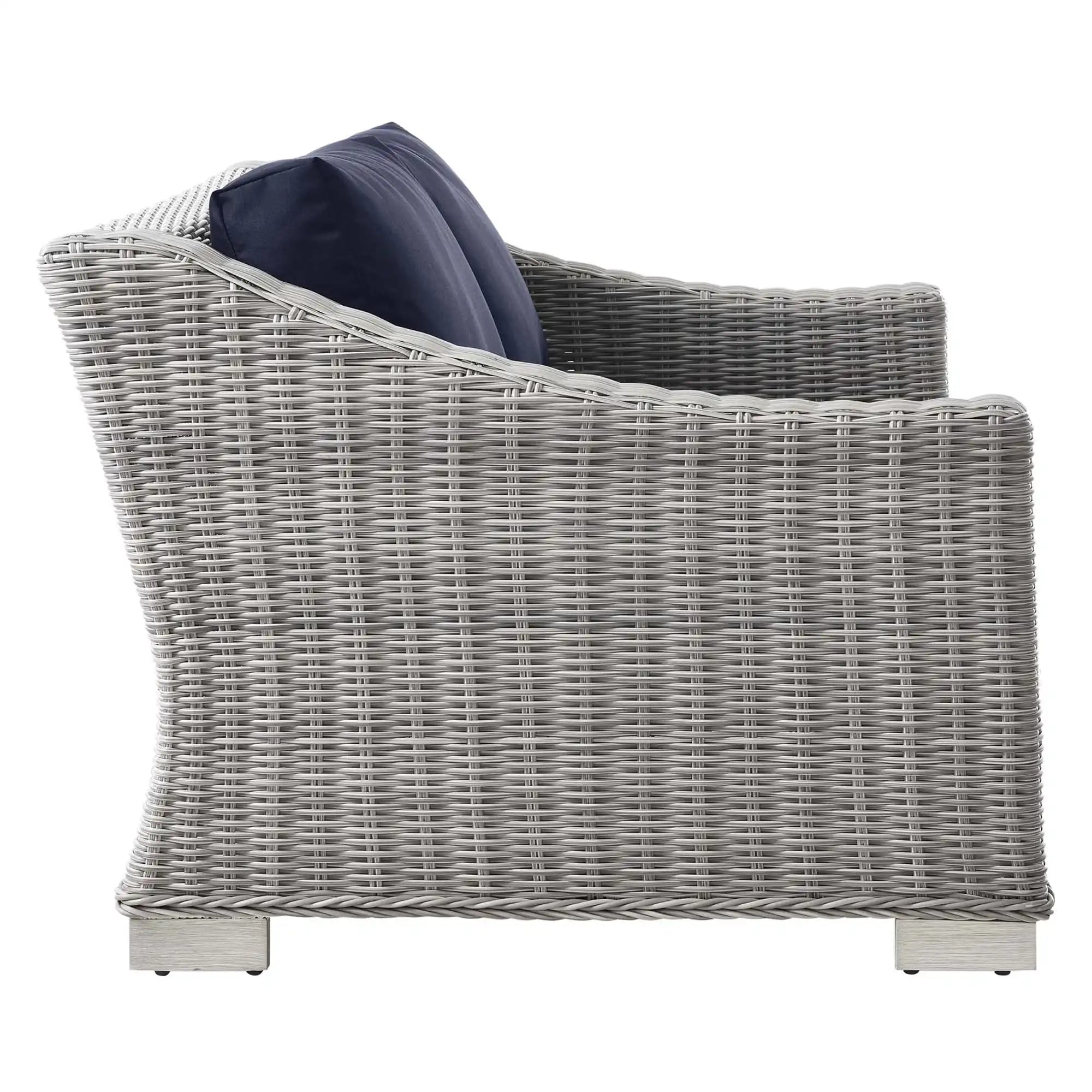 Conway Outdoor Patio Wicker Rattan Loveseat by Modway - Best Buy Furniture