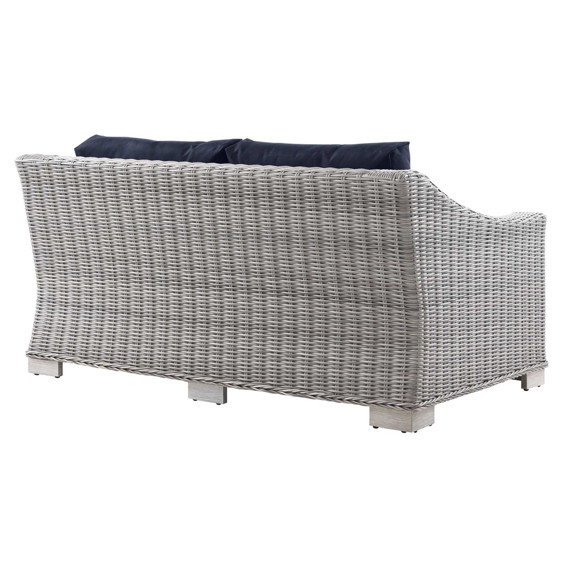 Conway Outdoor Patio Wicker Rattan Loveseat by Modway - Best Buy Furniture