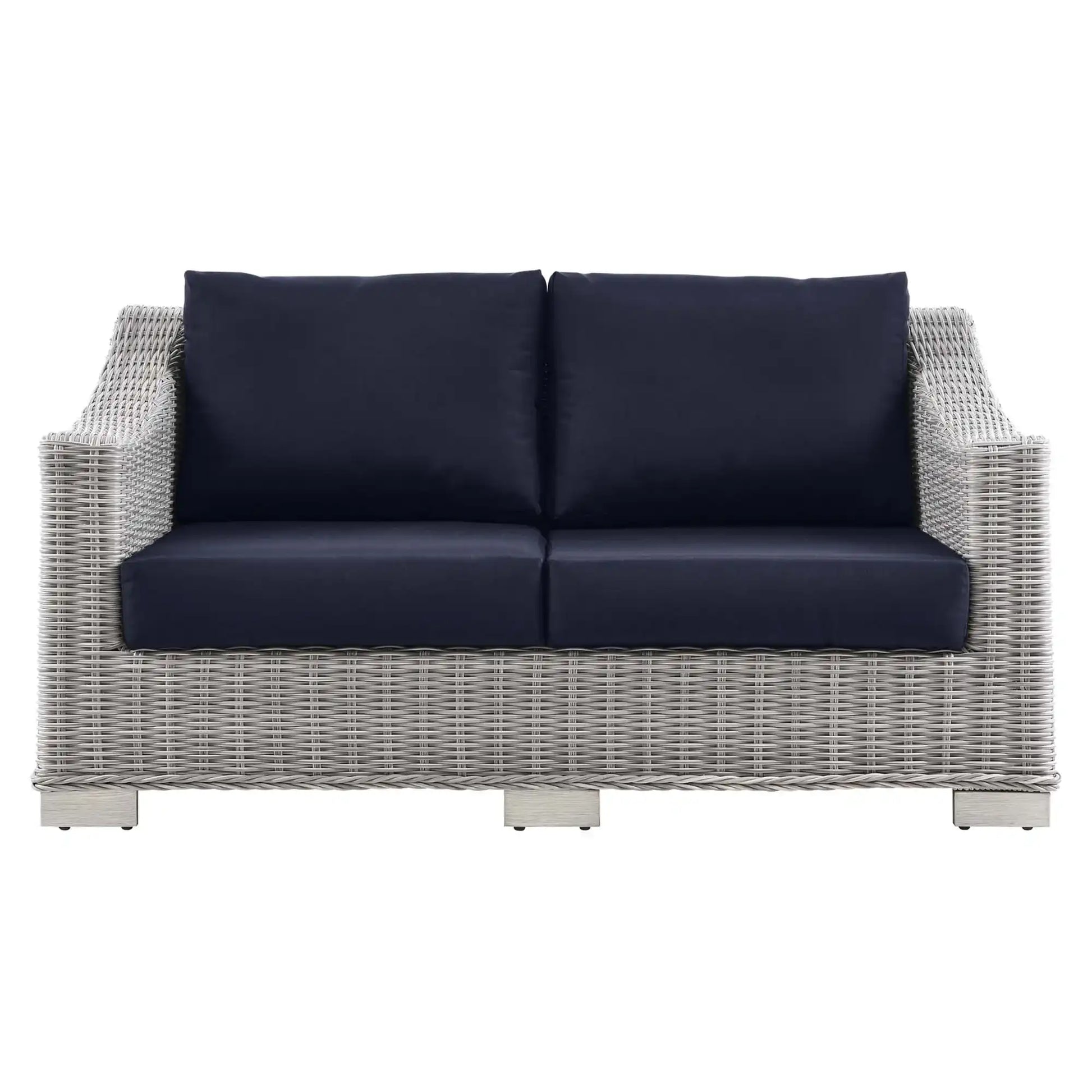 Conway Outdoor Patio Wicker Rattan Loveseat by Modway - Best Buy Furniture