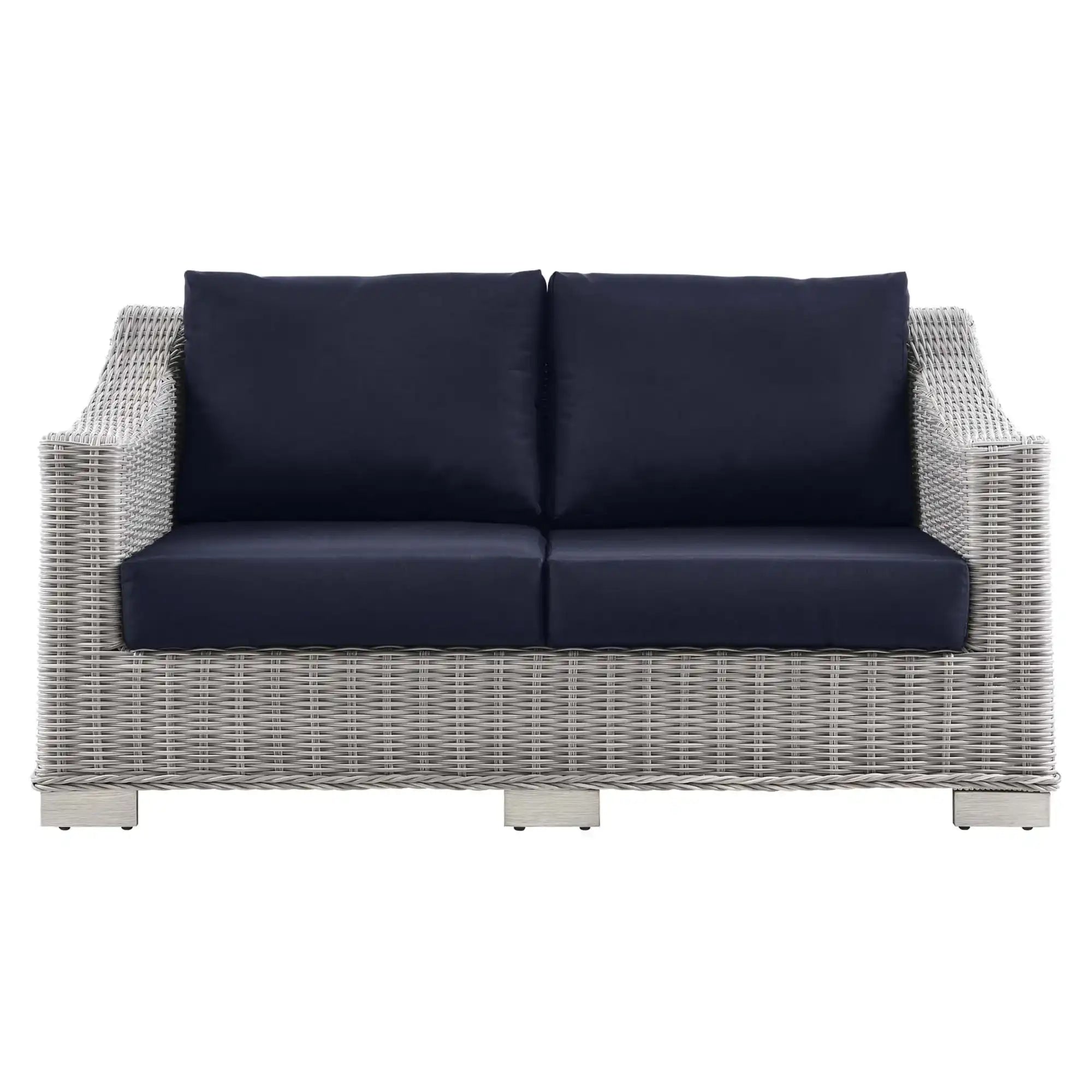 Conway Outdoor Patio Wicker Rattan Loveseat by Modway - Best Buy Furniture