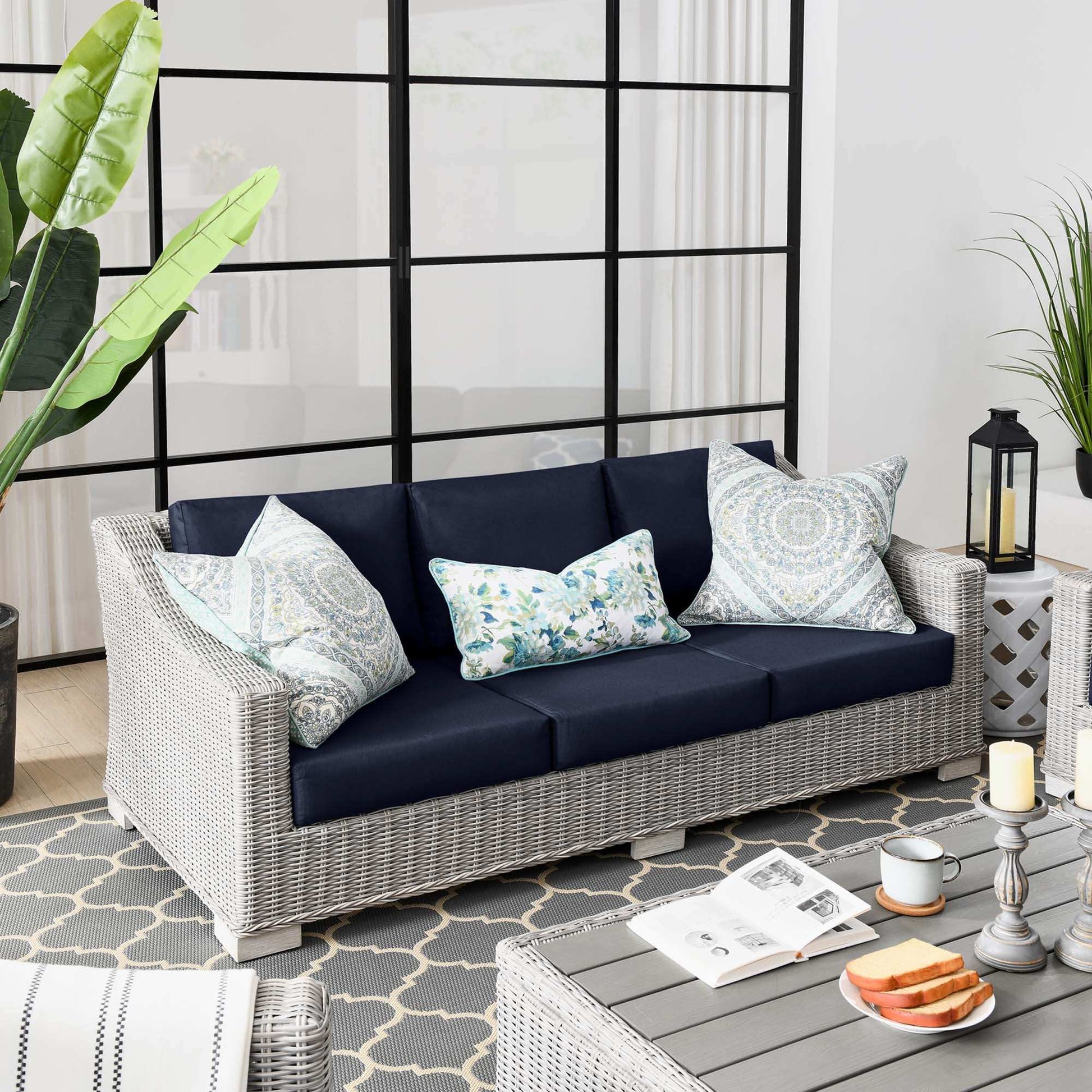 Conway Outdoor Patio Wicker Rattan Sofa by Modway - Best Buy Furniture