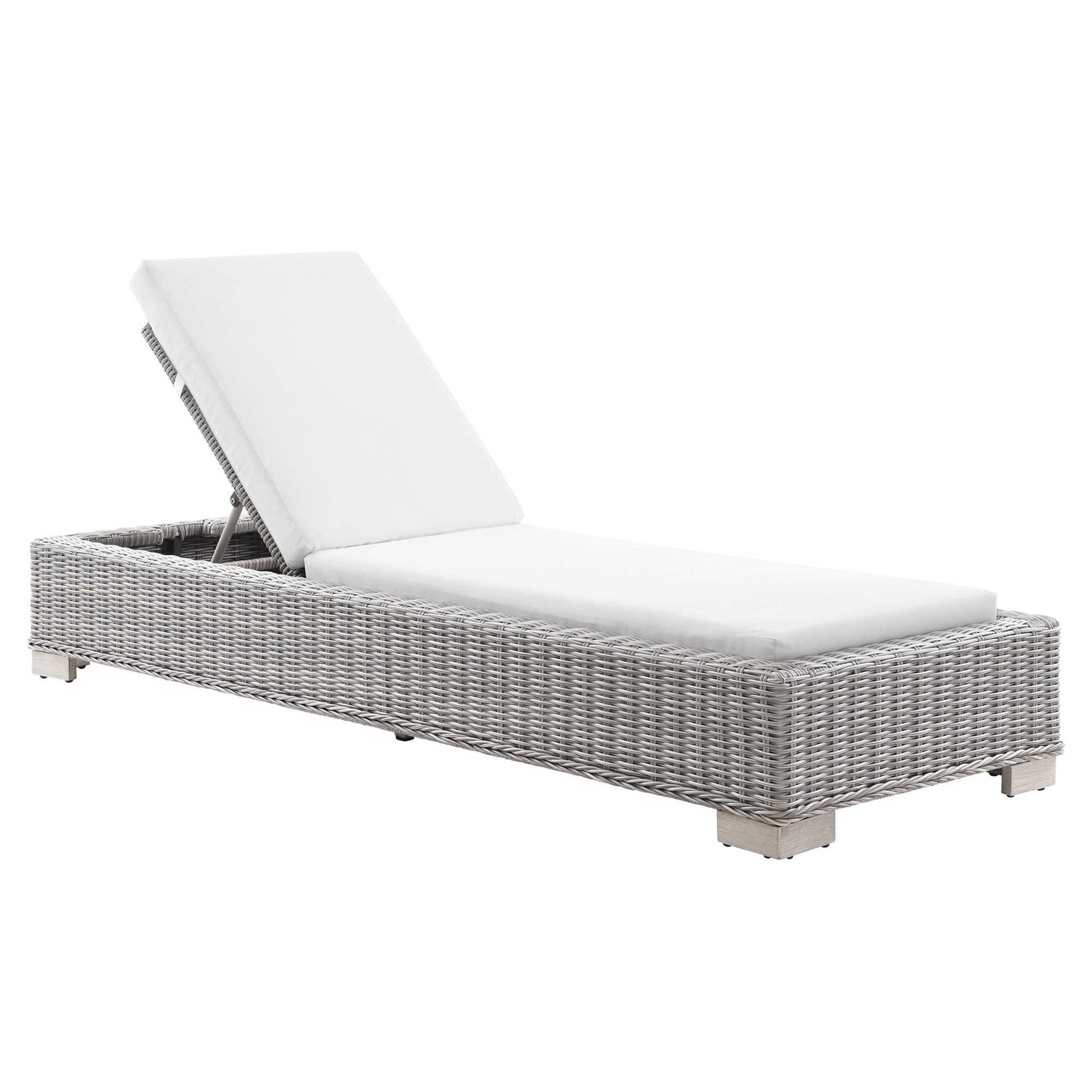 Conway Outdoor Patio Wicker Rattan Chaise Lounge by Modway - Best Buy Furniture