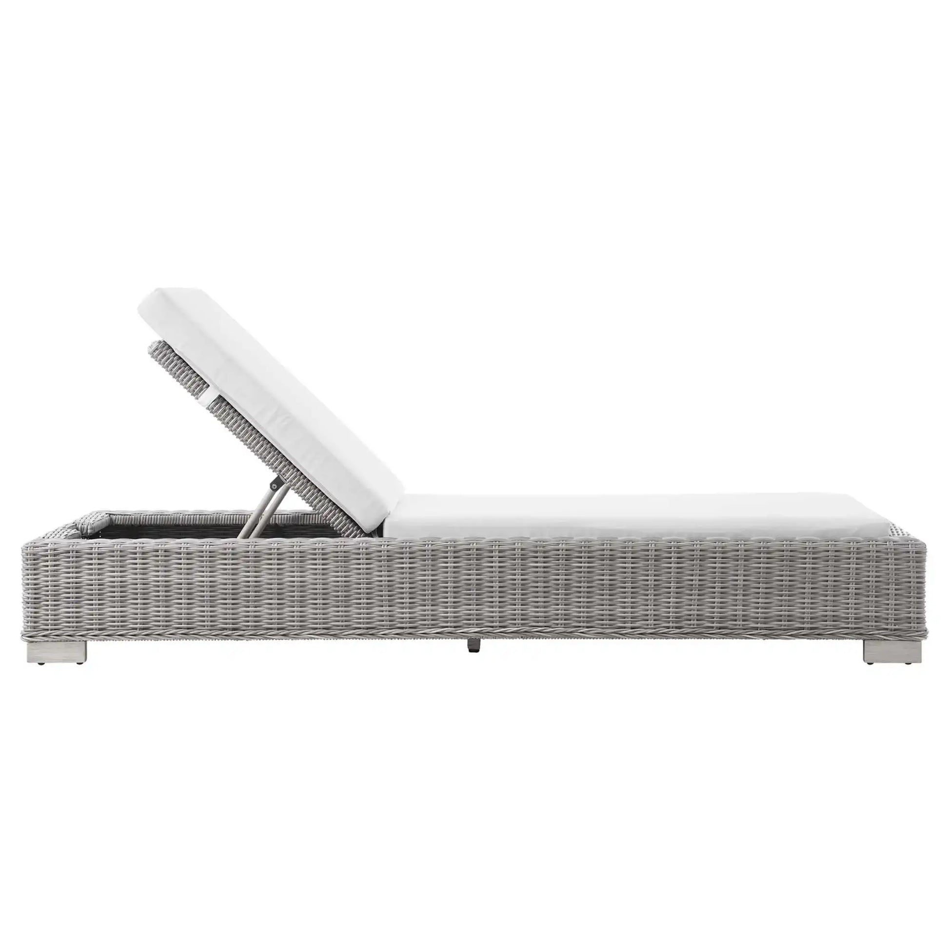 Conway Outdoor Patio Wicker Rattan Chaise Lounge by Modway - Best Buy Furniture