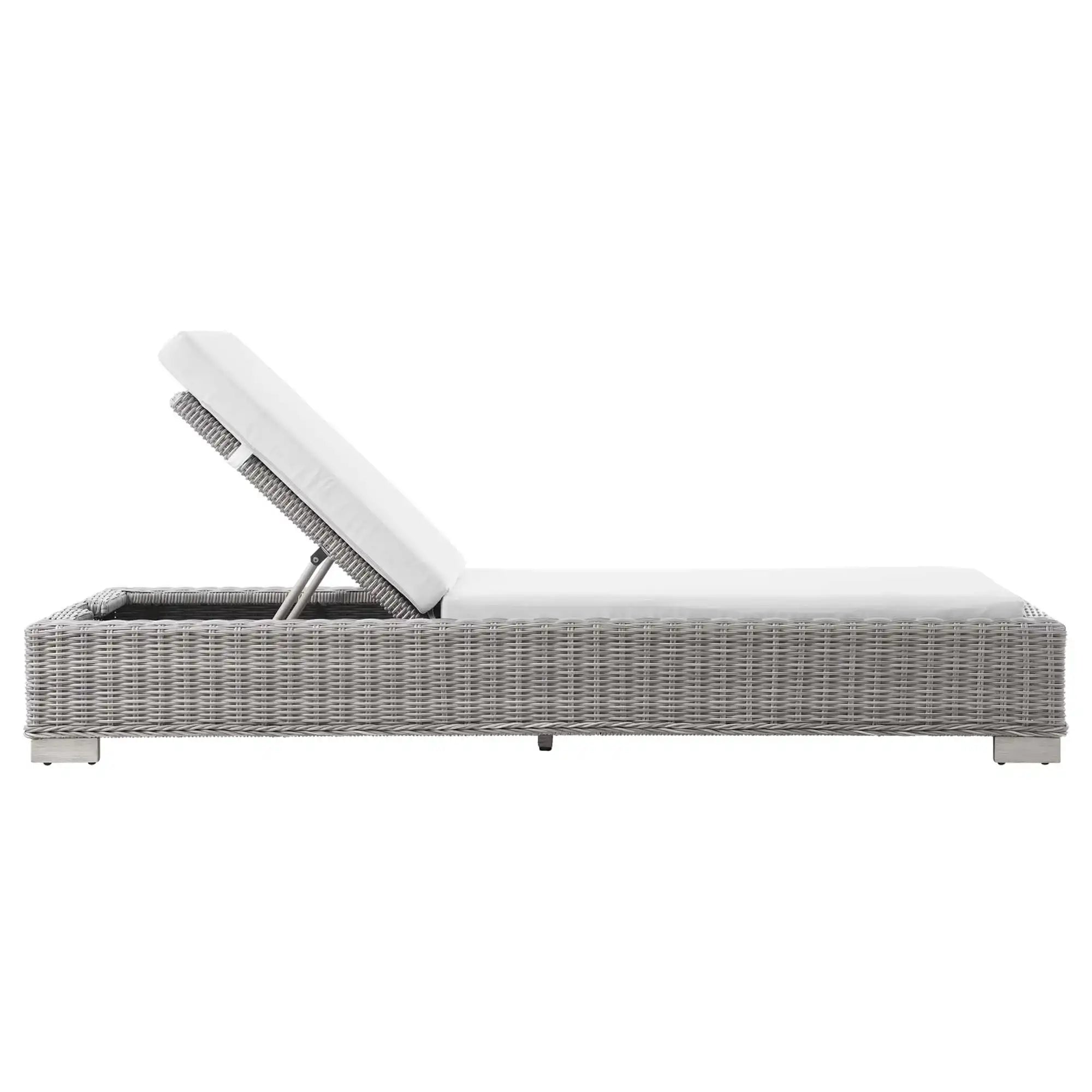Conway Outdoor Patio Wicker Rattan Chaise Lounge by Modway - Best Buy Furniture