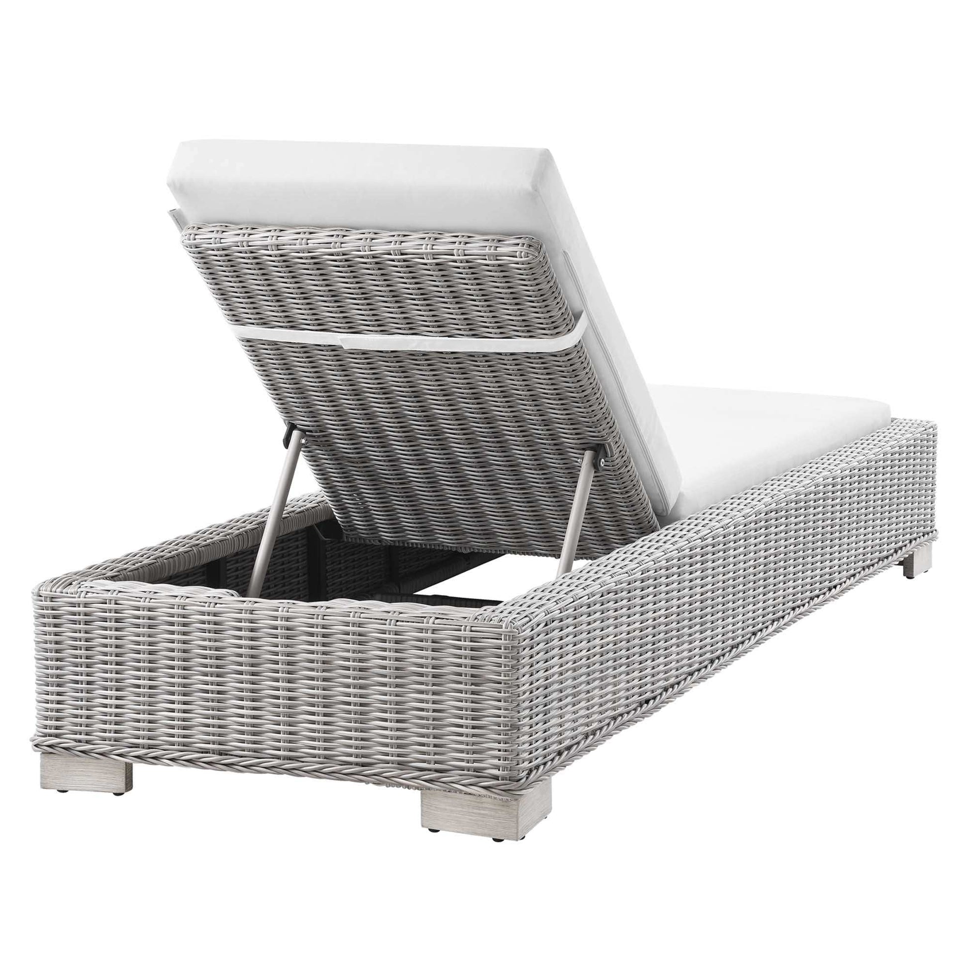 Conway Outdoor Patio Wicker Rattan Chaise Lounge by Modway - Best Buy Furniture
