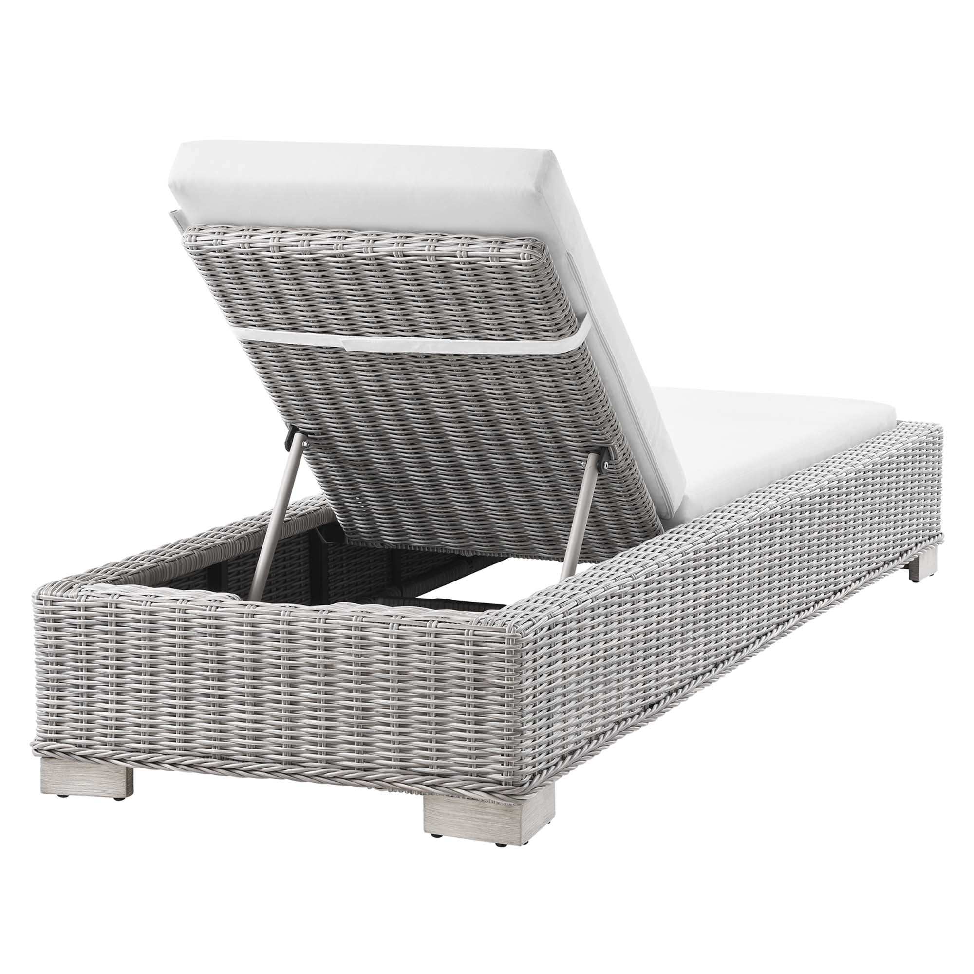 Conway Outdoor Patio Wicker Rattan Chaise Lounge by Modway - Best Buy Furniture