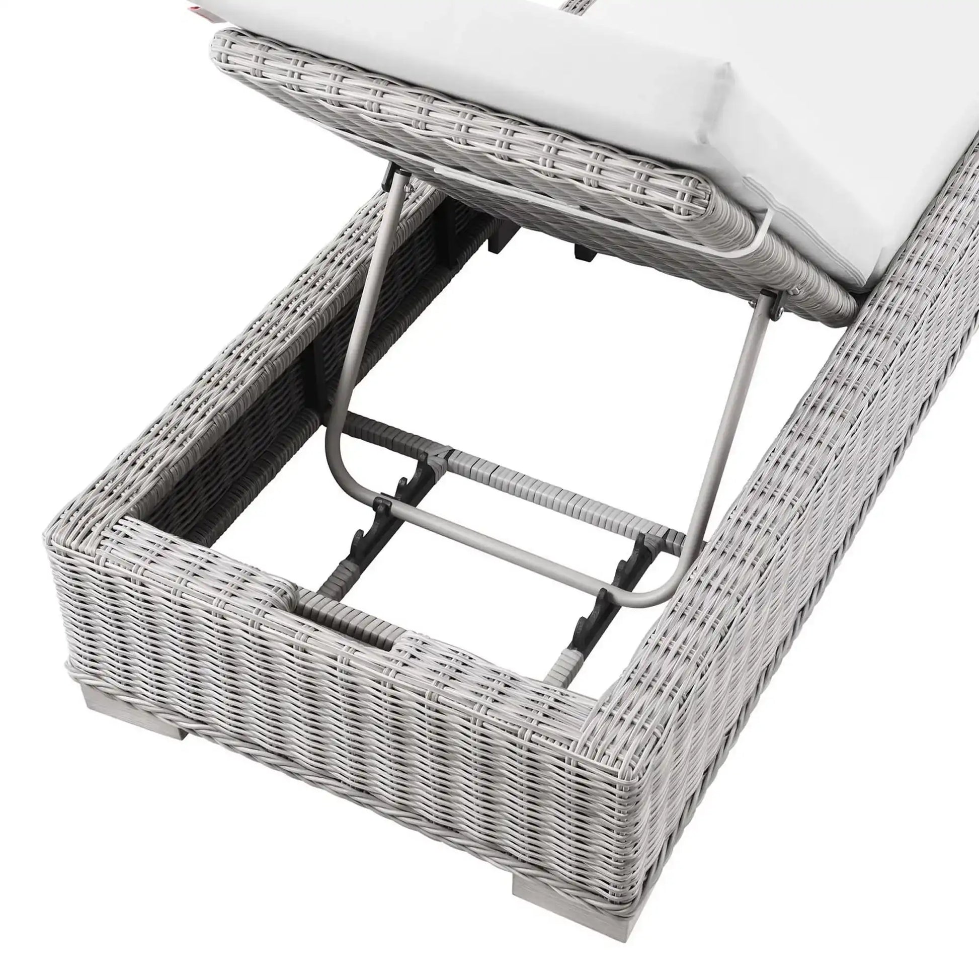 Conway Outdoor Patio Wicker Rattan Chaise Lounge by Modway - Best Buy Furniture