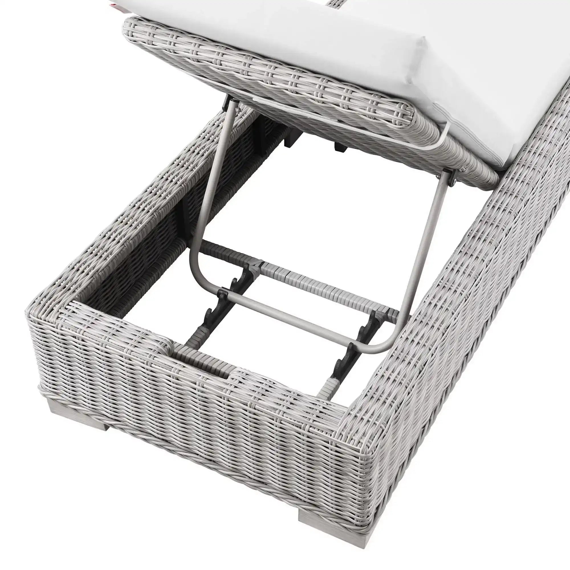 Conway Outdoor Patio Wicker Rattan Chaise Lounge by Modway - Best Buy Furniture