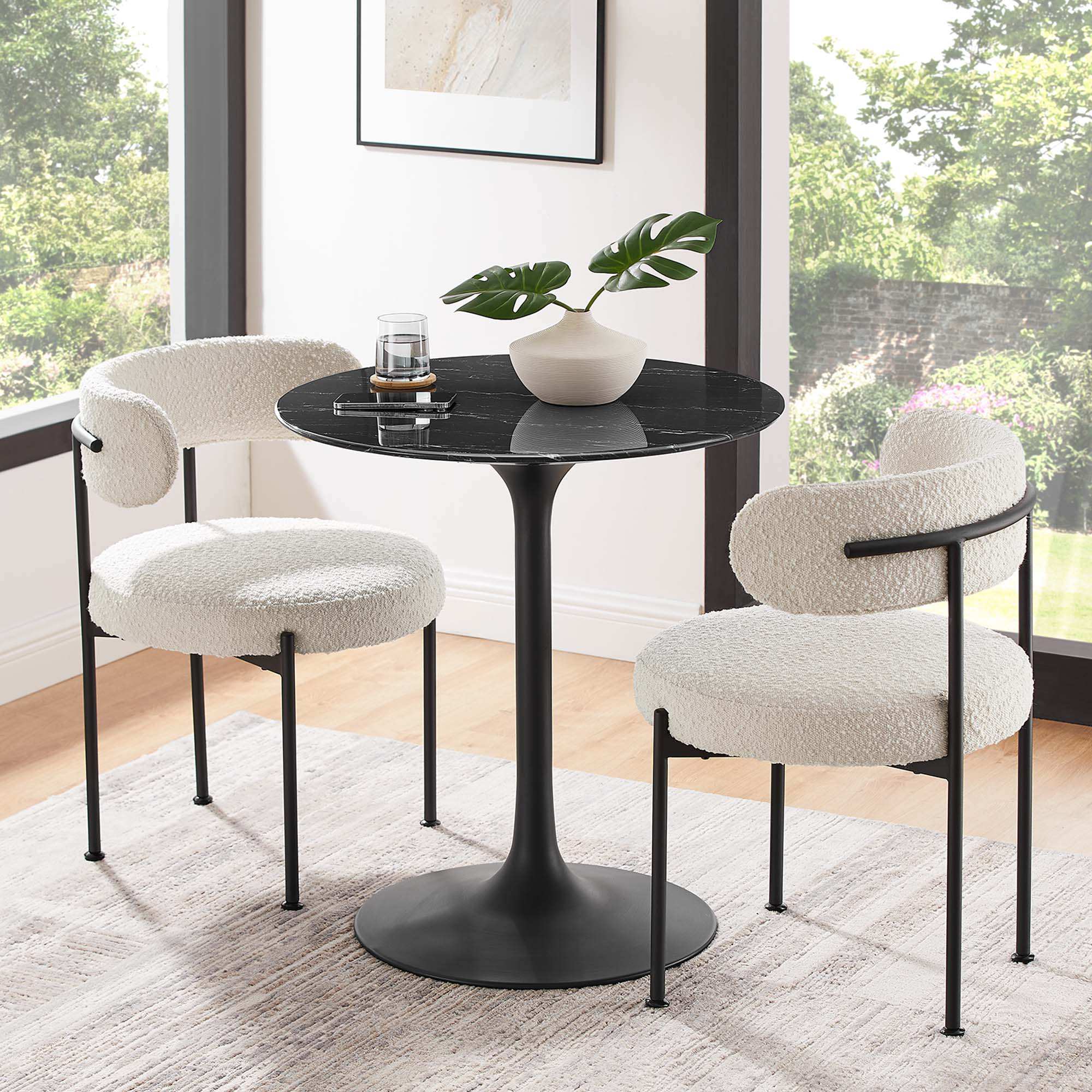 Lippa 28" Round Faux Marble Dining Table by Modway - Best Buy Furniture