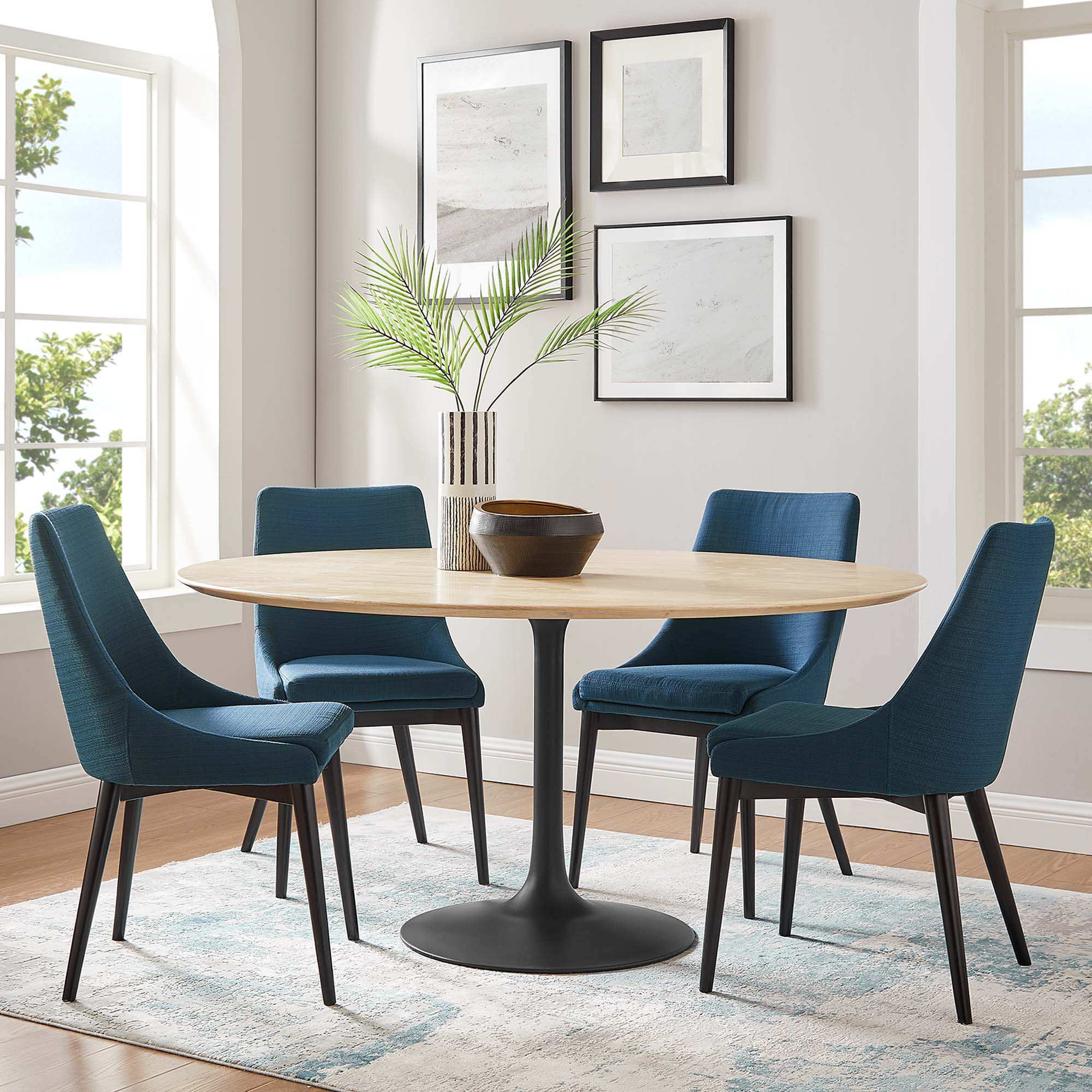 Lippa 60" Round Wood Dining Table by Modway - Best Buy Furniture
