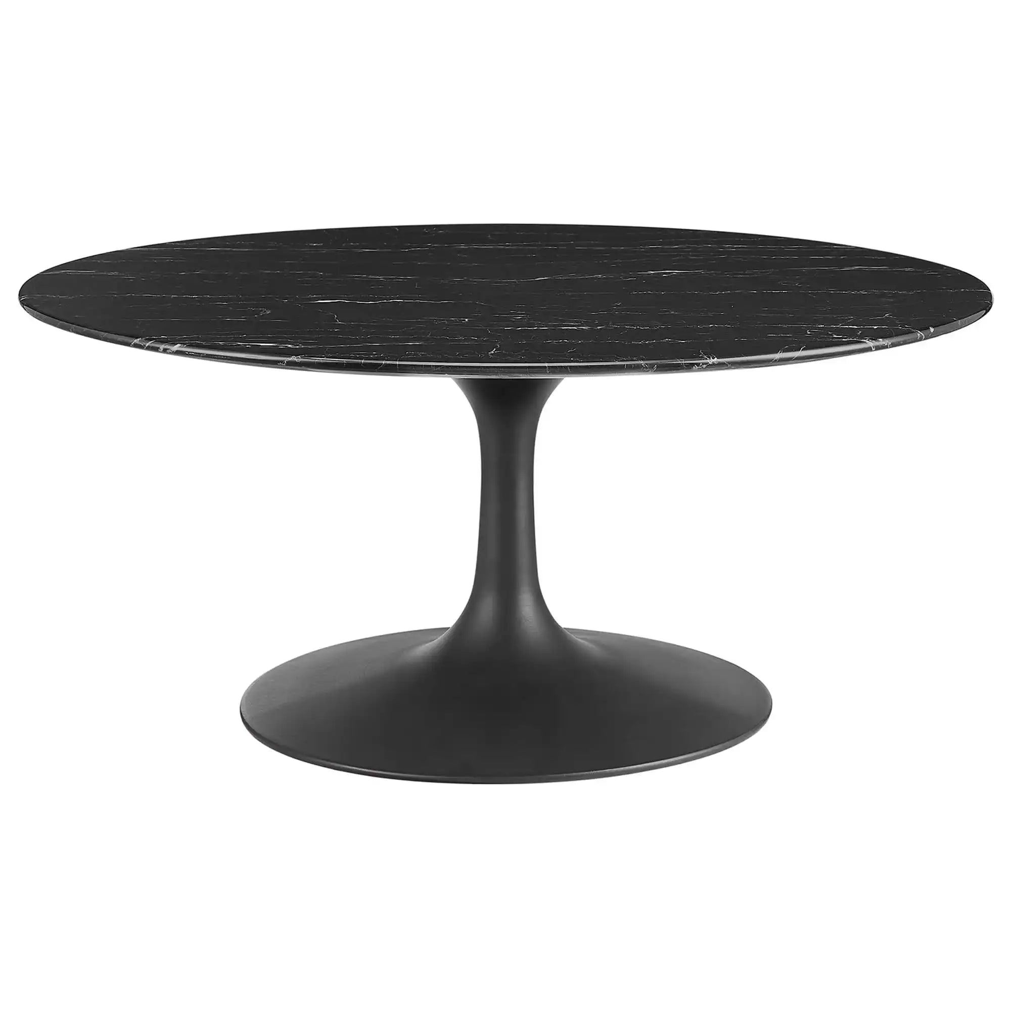 Lippa 36" Round Faux Marble Coffee Table by Modway - Best Buy Furniture